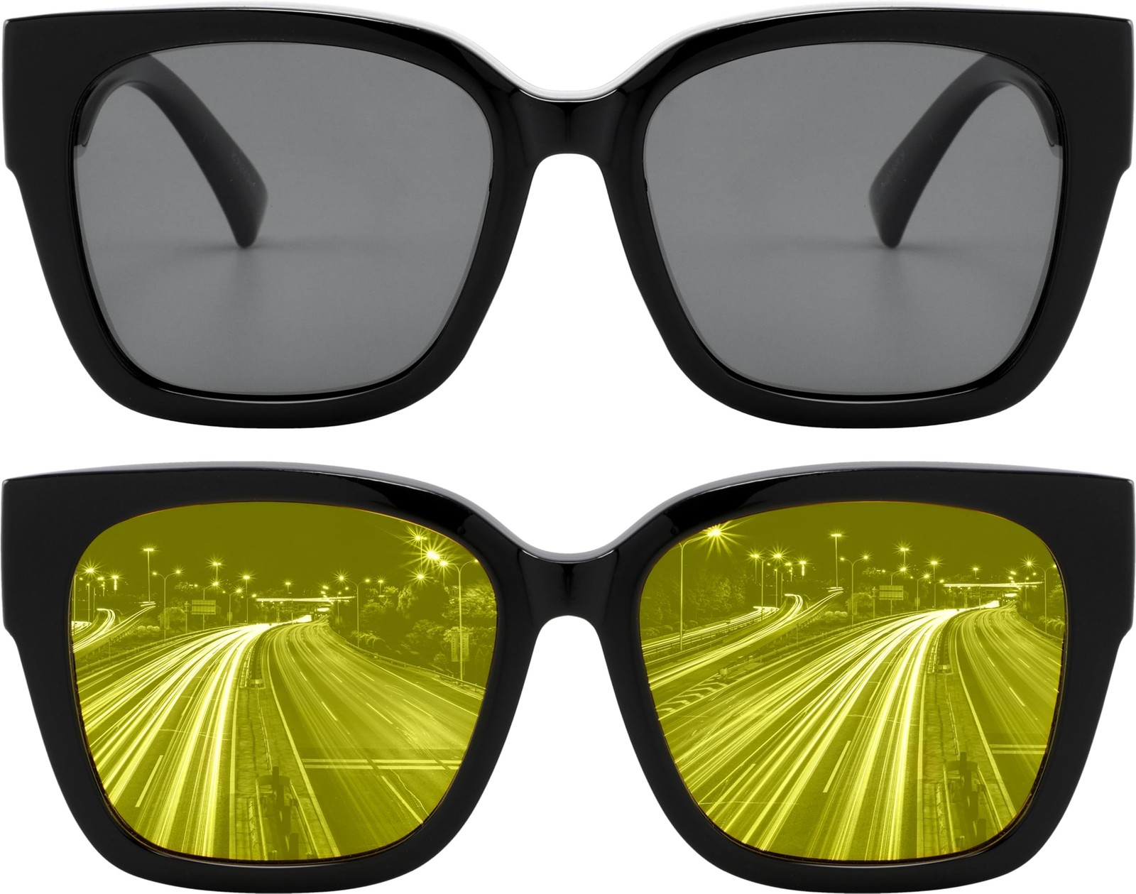 Yogo Vision Polarized Fit Over Glasses Sunglasses for Women Men Wear Over