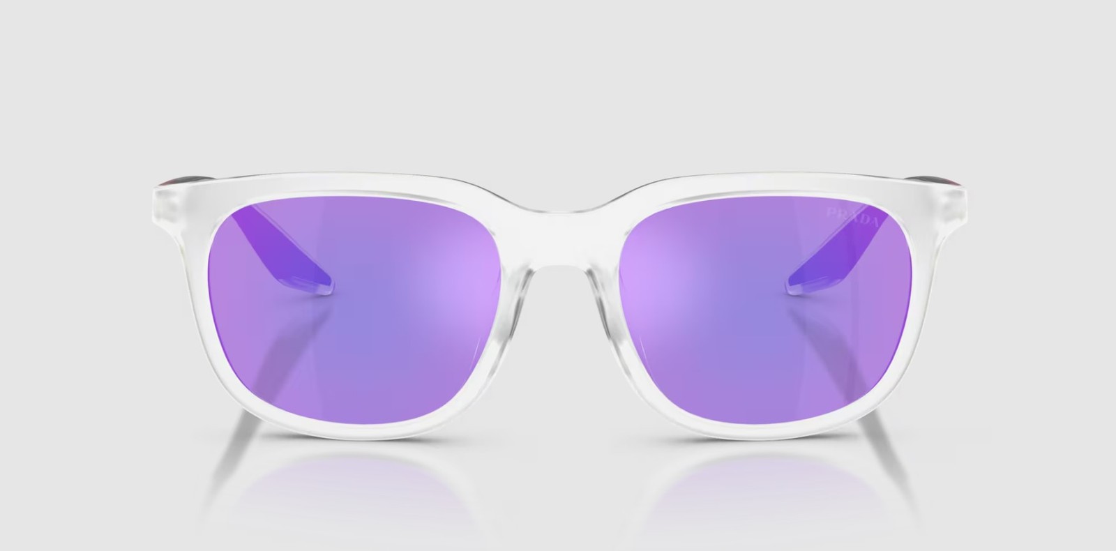 PRADA PS B09SU 14V60Z Matte Transparent Violet Green 54 mm Men’s Sunglasses