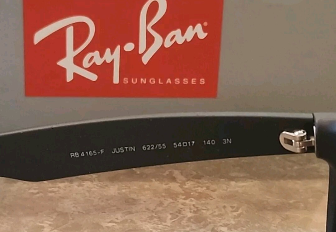 🔥 NEW Ray-Ban Sunglasses RB4165F JUSTIN 622/55 Black blue Man Unisex AUTHENTIC