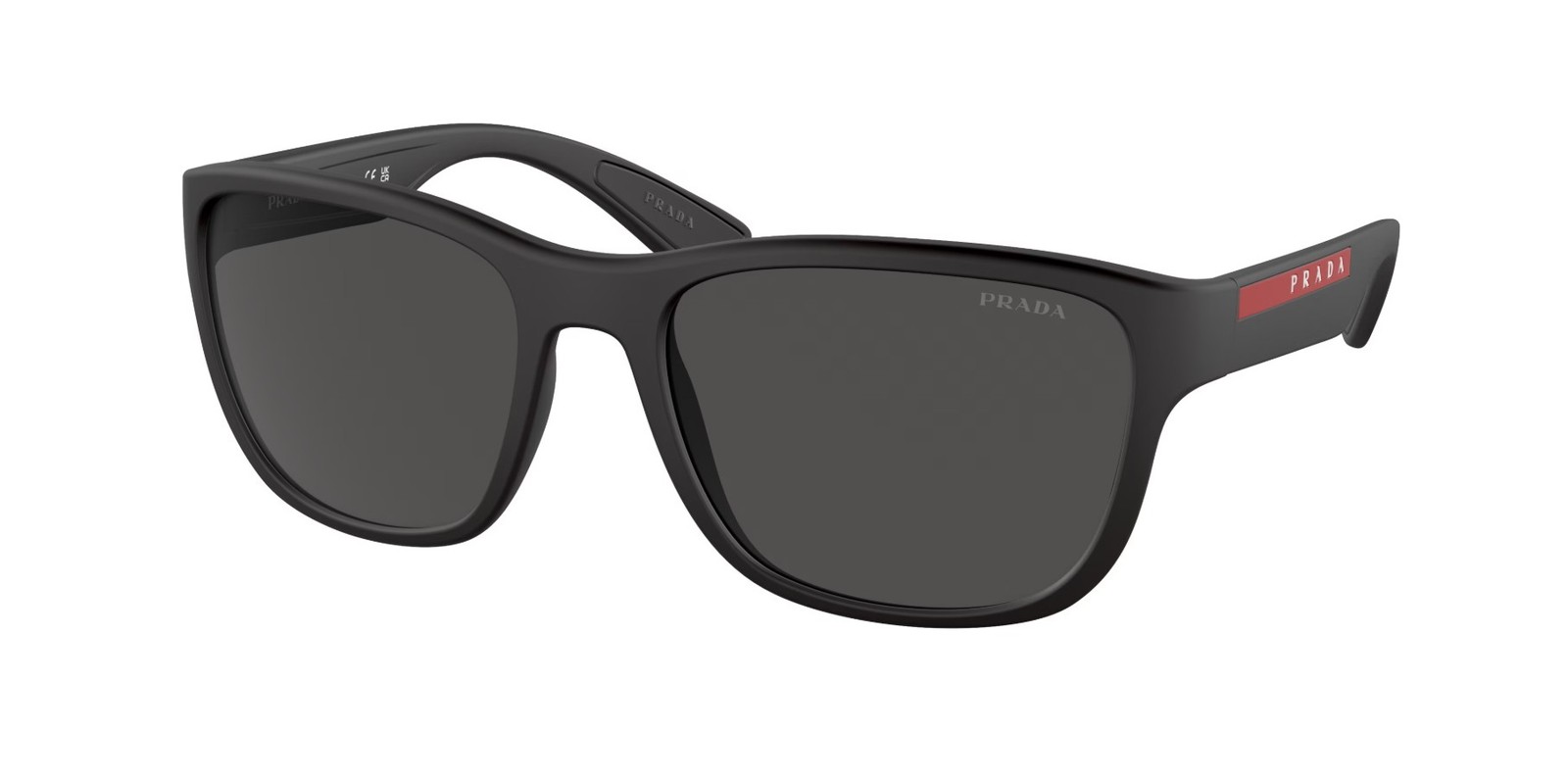 PRADA LINEA ROSSA PS 01US DG05S0 Black Rubber Grey Men’s Sunglasses