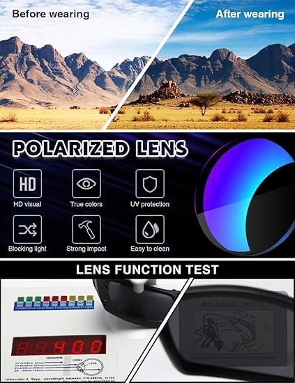 2025 Polarized Fashion Men Anti Glare Fishing Cycling Driving Sport Sunglasses