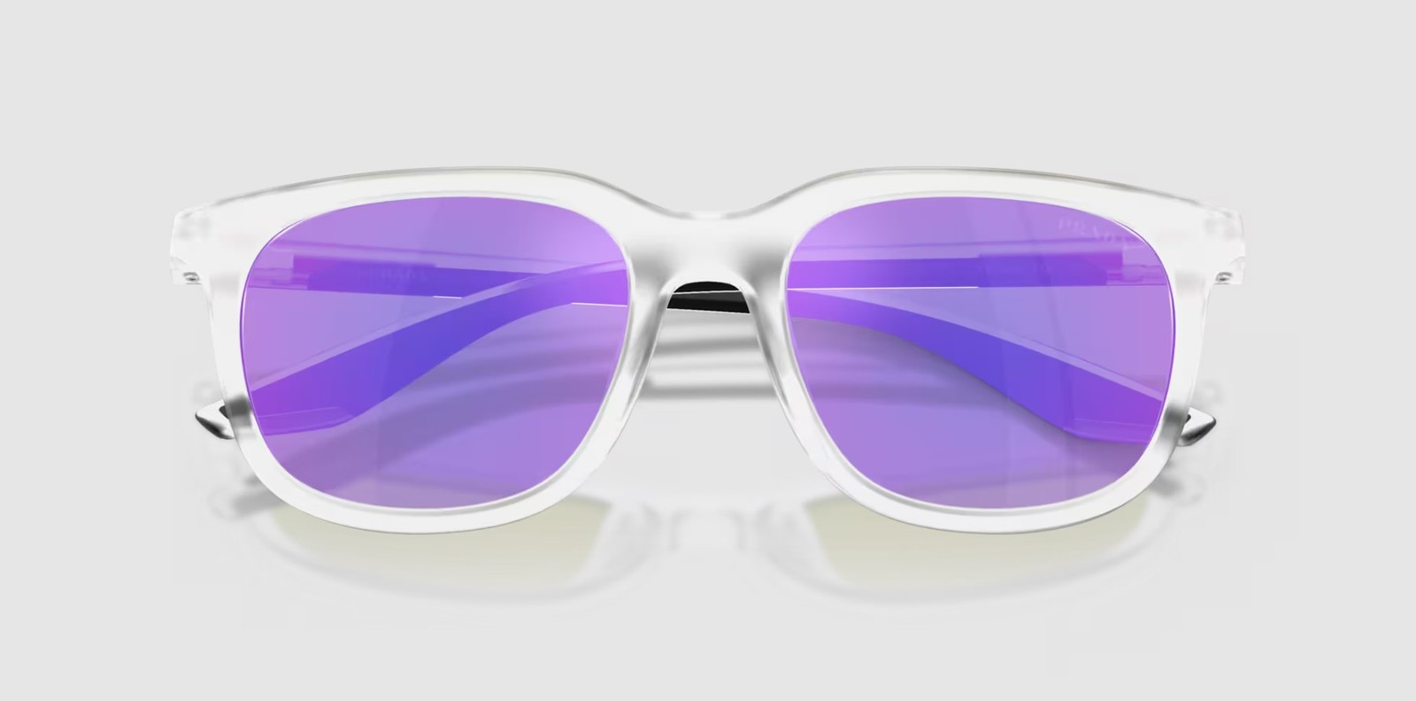 PRADA PS B09SU 14V60Z Matte Transparent Violet Green 54 mm Men’s Sunglasses
