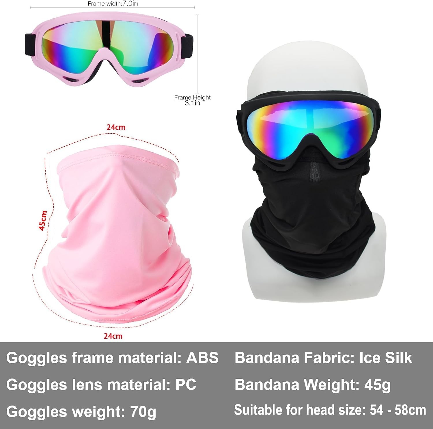Motorcycle Goggles 2 Pack for Dirt Bike ATV Motocross Riding & Hiking