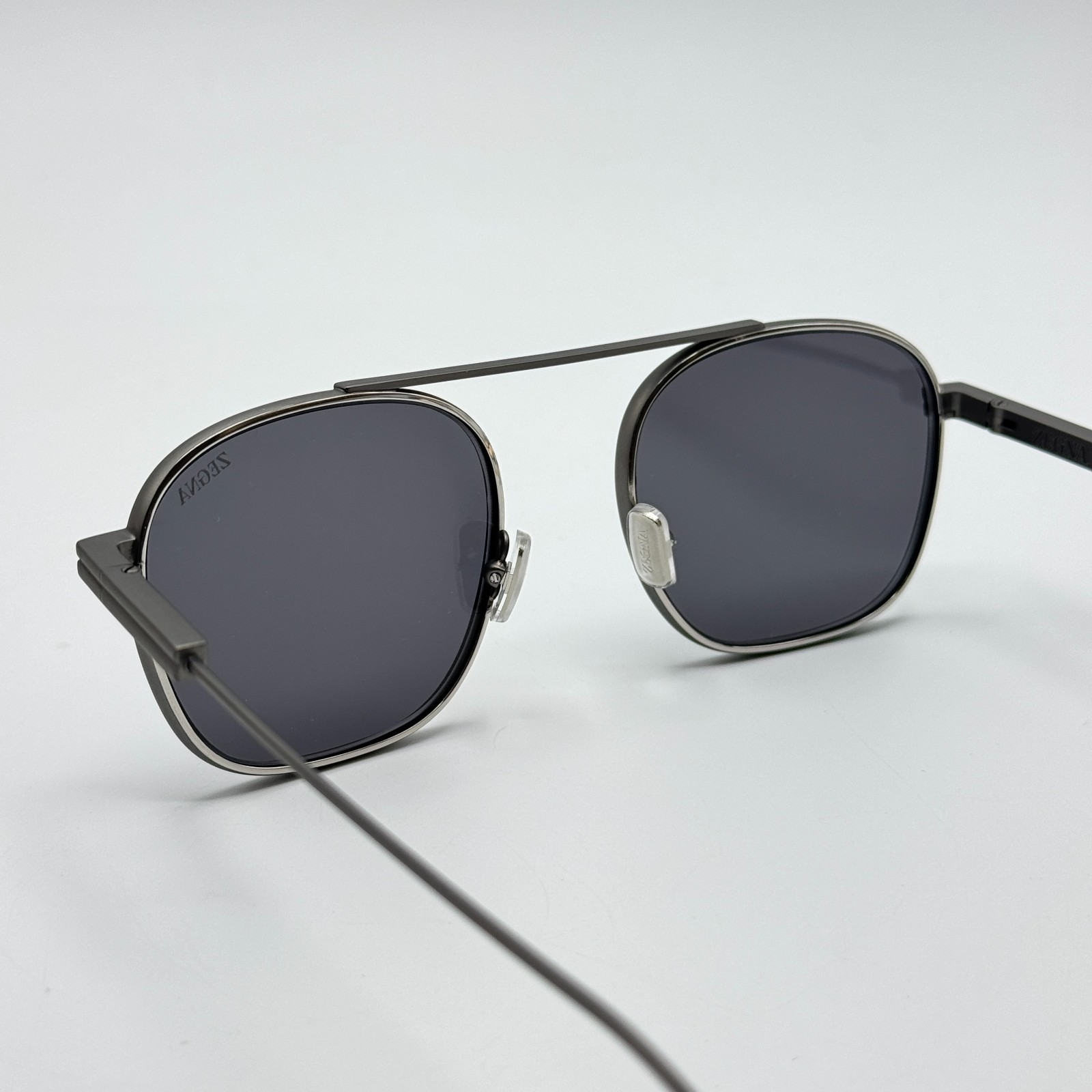Ermenegildo Zegna Sunglasses EZ0290 09A Matte Gunmetal Frame Gray Lens 53-21-145