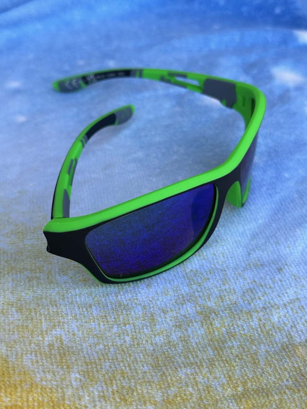 Sunglasses Men Lightweight Reflective Green And Black