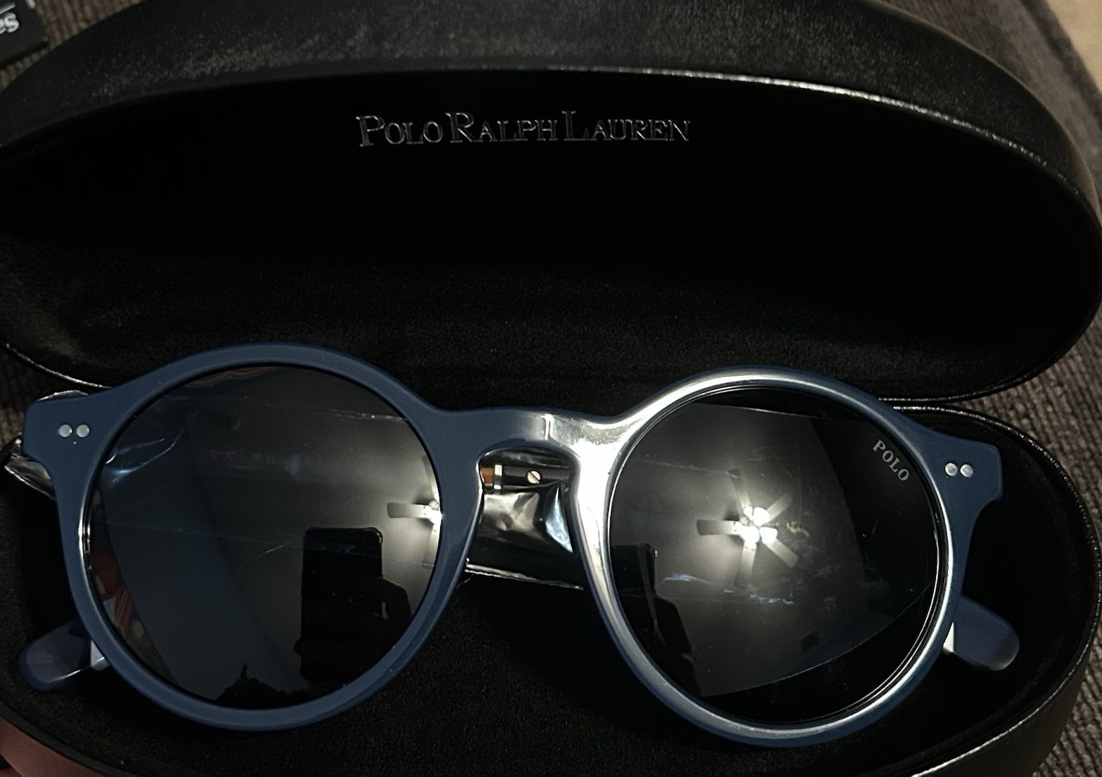 Polo Ralph Lauren Man Sunglasses PH4204U 546580 50mm Navy Blue – Blue Lens – NEW