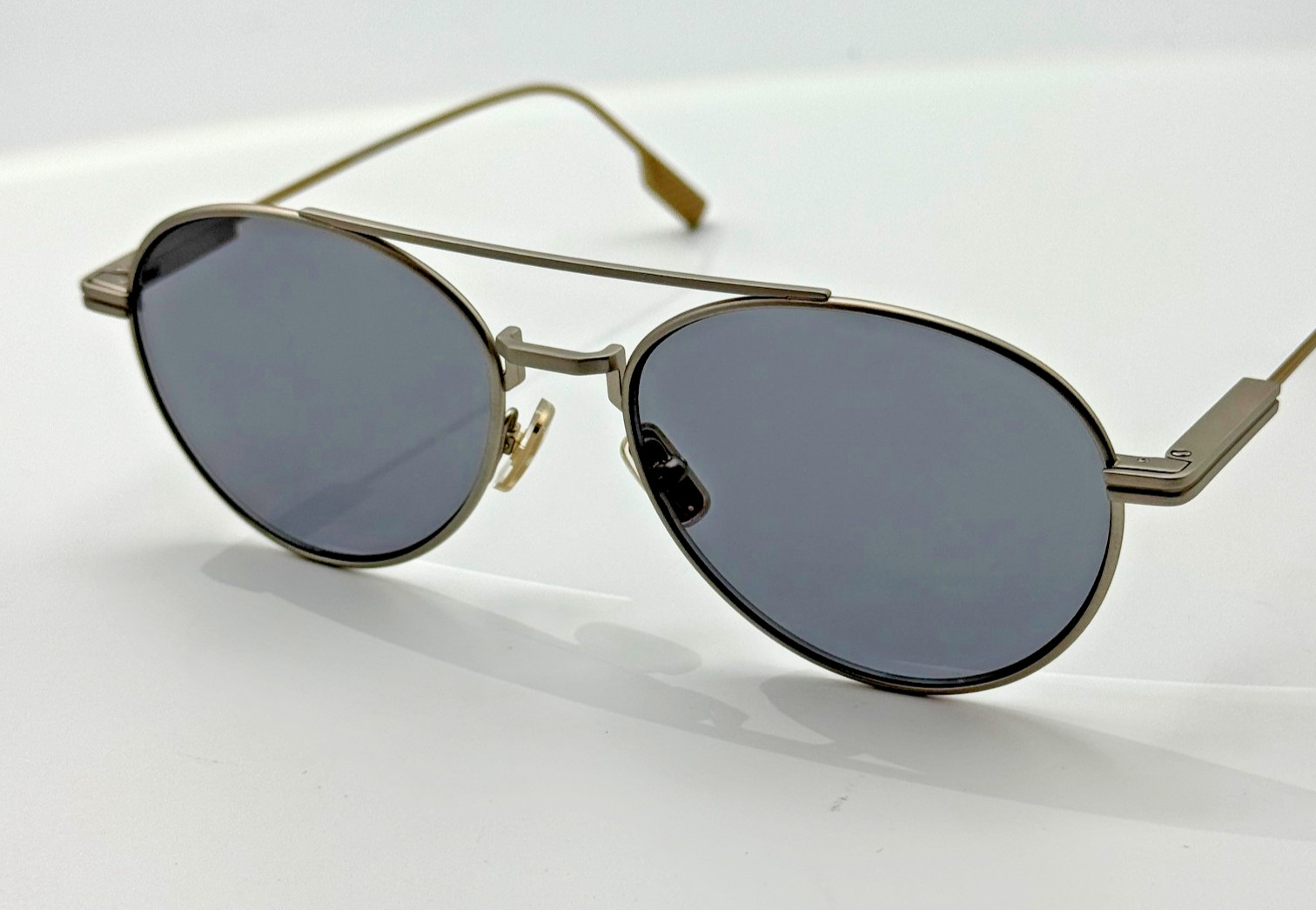 Ermenegildo Zegna Sunglasses EZ0288 17A Palladium Frame Gray Lens 55-17-150 New