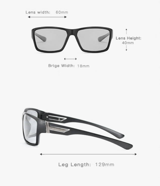 FELRES Men Photochromic Polarized Sunglasses Outdoor Driving Cycling Glasses New