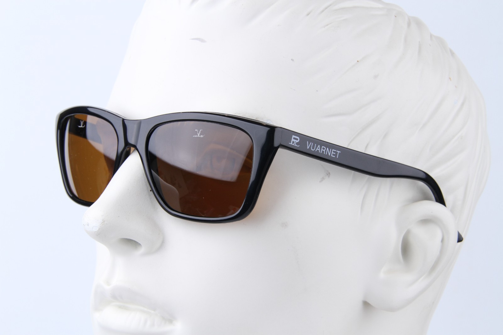Vintage Vuarnet 006 Large Black Sunglasses PX2000 Mineral Light Brown