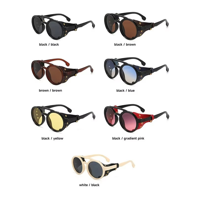 Glacier Sunglasses Goggles Leather Side Shields HD Smoke Yellow Blue Light Block