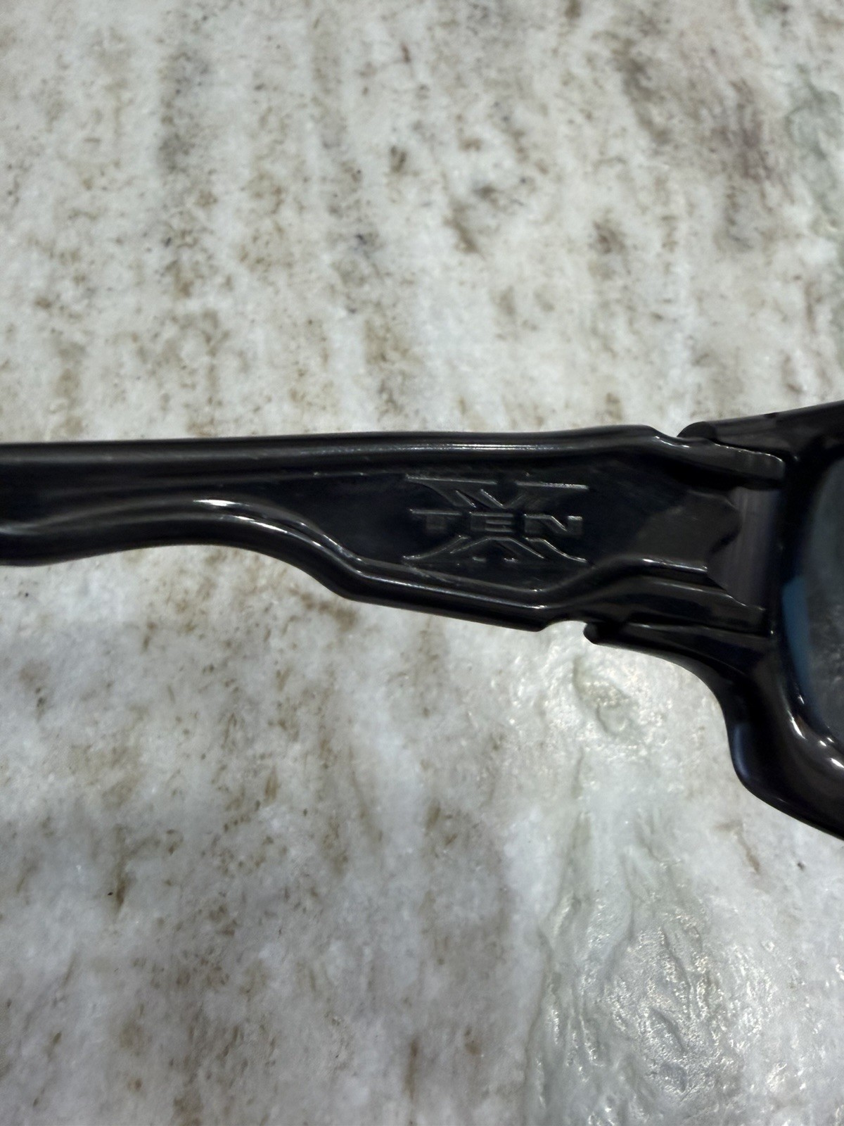 Oakley Ten X Sunglasses Glossy Black Frame Black Lenses Made in USA Rare
