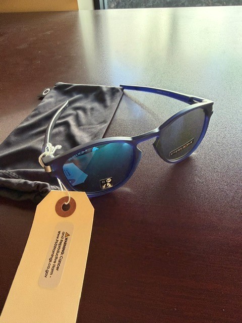 Oakley Sunglasses LATCH Grid Matte Transparent Blue Frame / Prizm Sapphire Lens