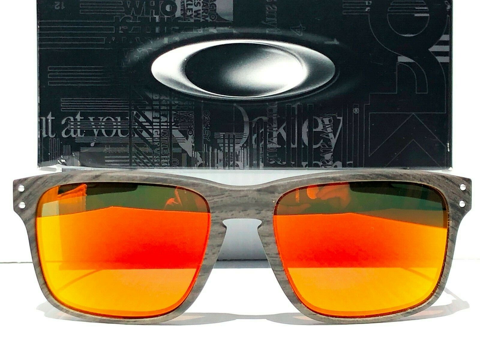 NEW* Oakley HOLBROOK MIX Woodgrain POLARIZED Galaxy RUBY Sunglass 9384-04