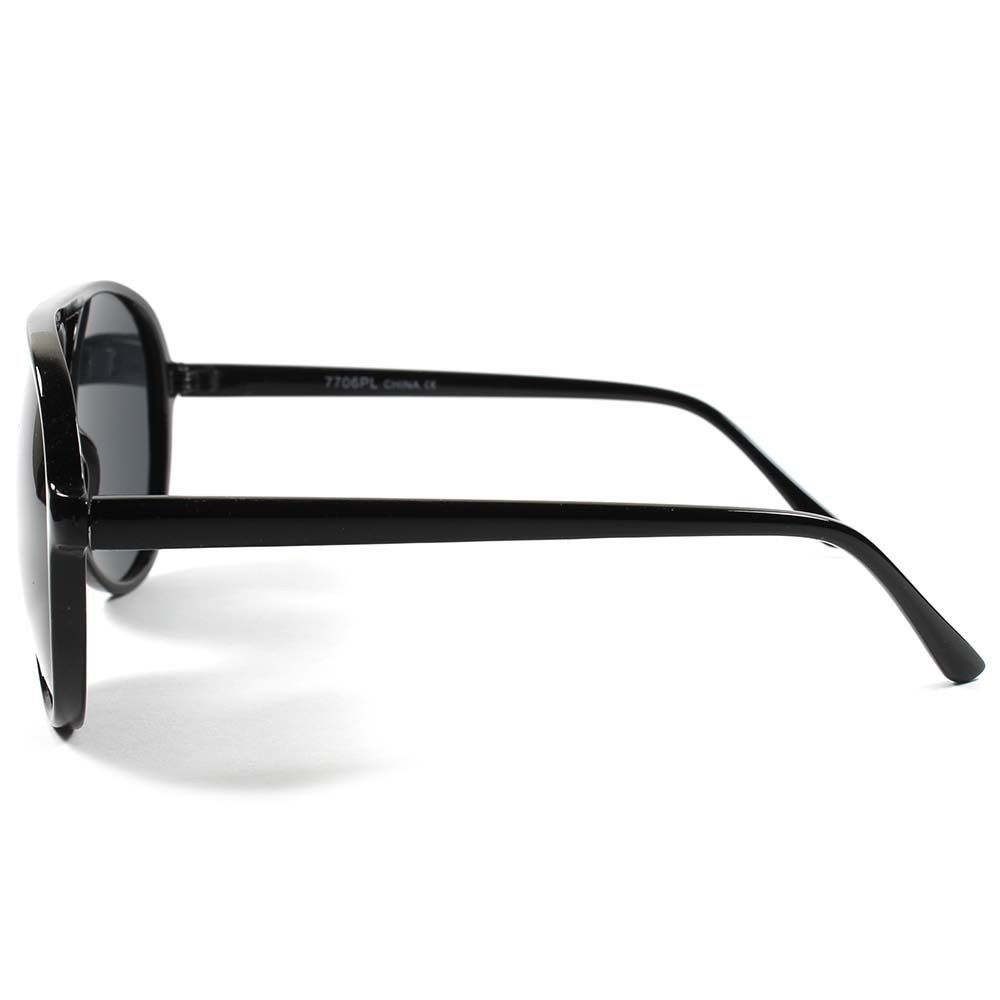Vintage Retro 80s Oversized Anti Glare Mens Womens Black Polarized Sunglasses