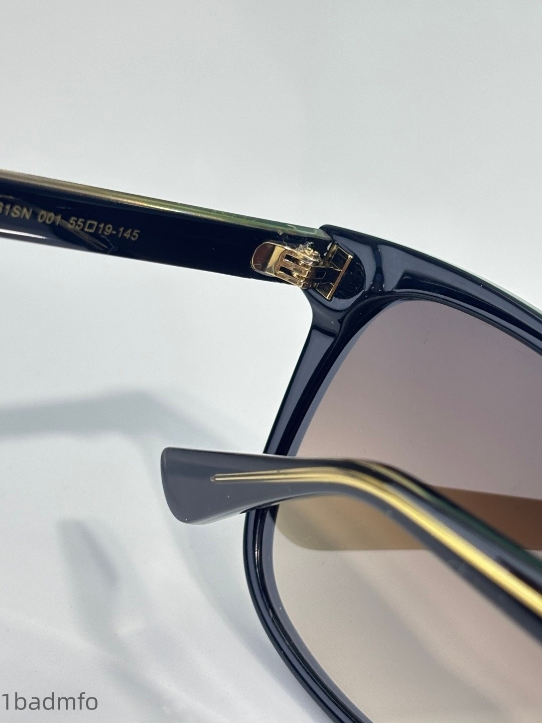 Gucci GG0381SN square black frame gradient brown lens sunglasses 55-19-145