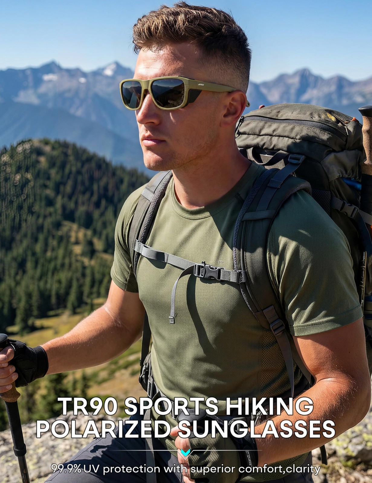 Sports Polarized Sunglasses for Men: Womens Lightweight Wrap Around TR90 Fram…