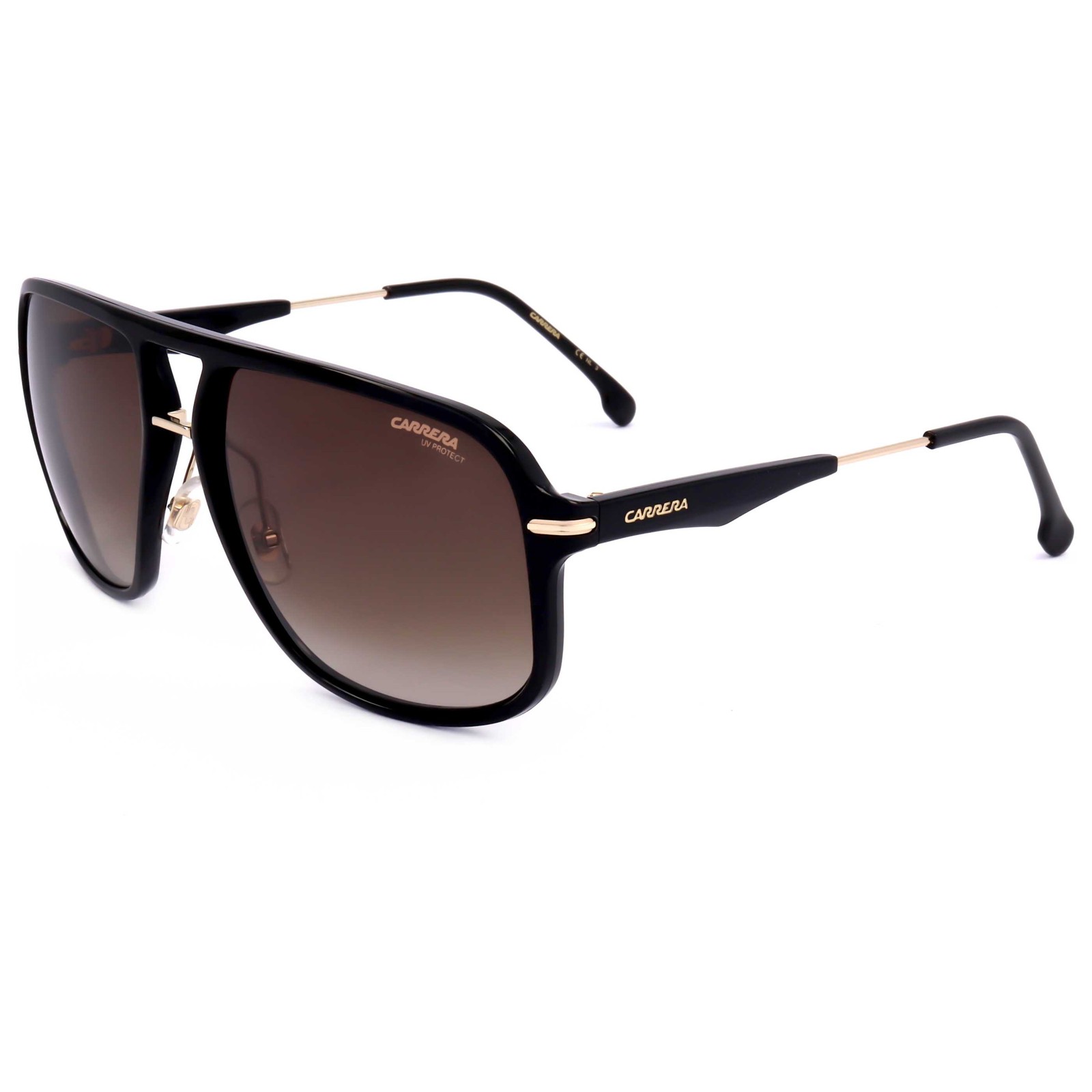 Carrera Men’s 60 mm Black Gold Sunglasses CARRERA296-S-2M2-60