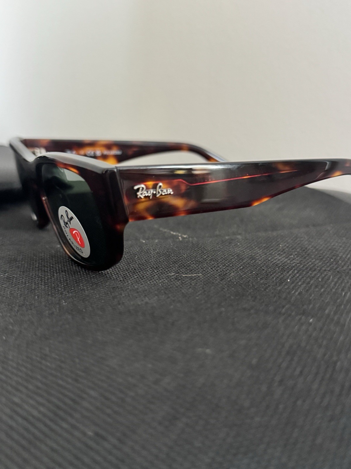 Ray-Ban RB8227 Men’s Rectangle Polarized Sunglasses Tortoise Brown Green