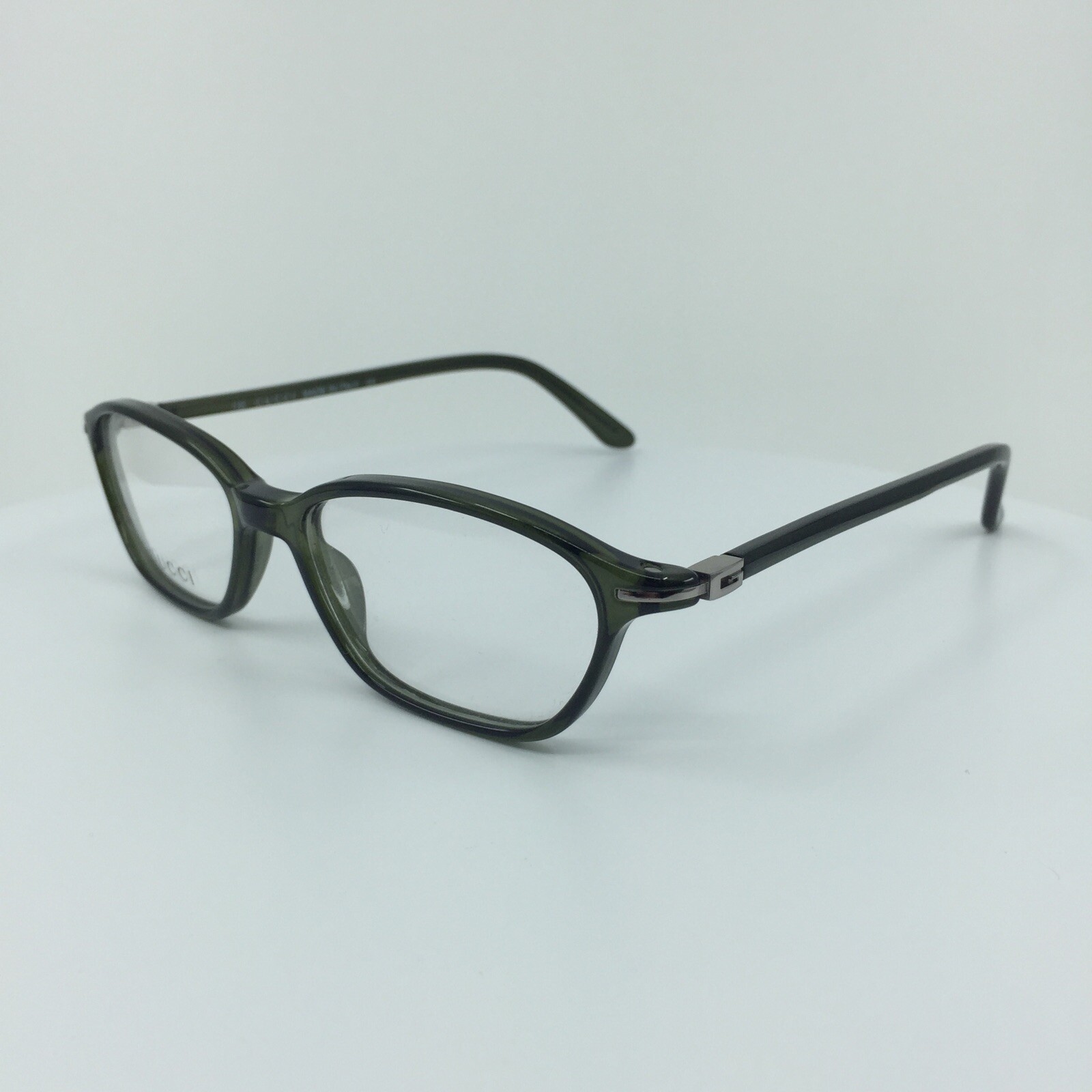 New Vintage GUCCI 2428 Eyeglasses GG 2428 C. 5UE Translucent Green 49-15mm Italy