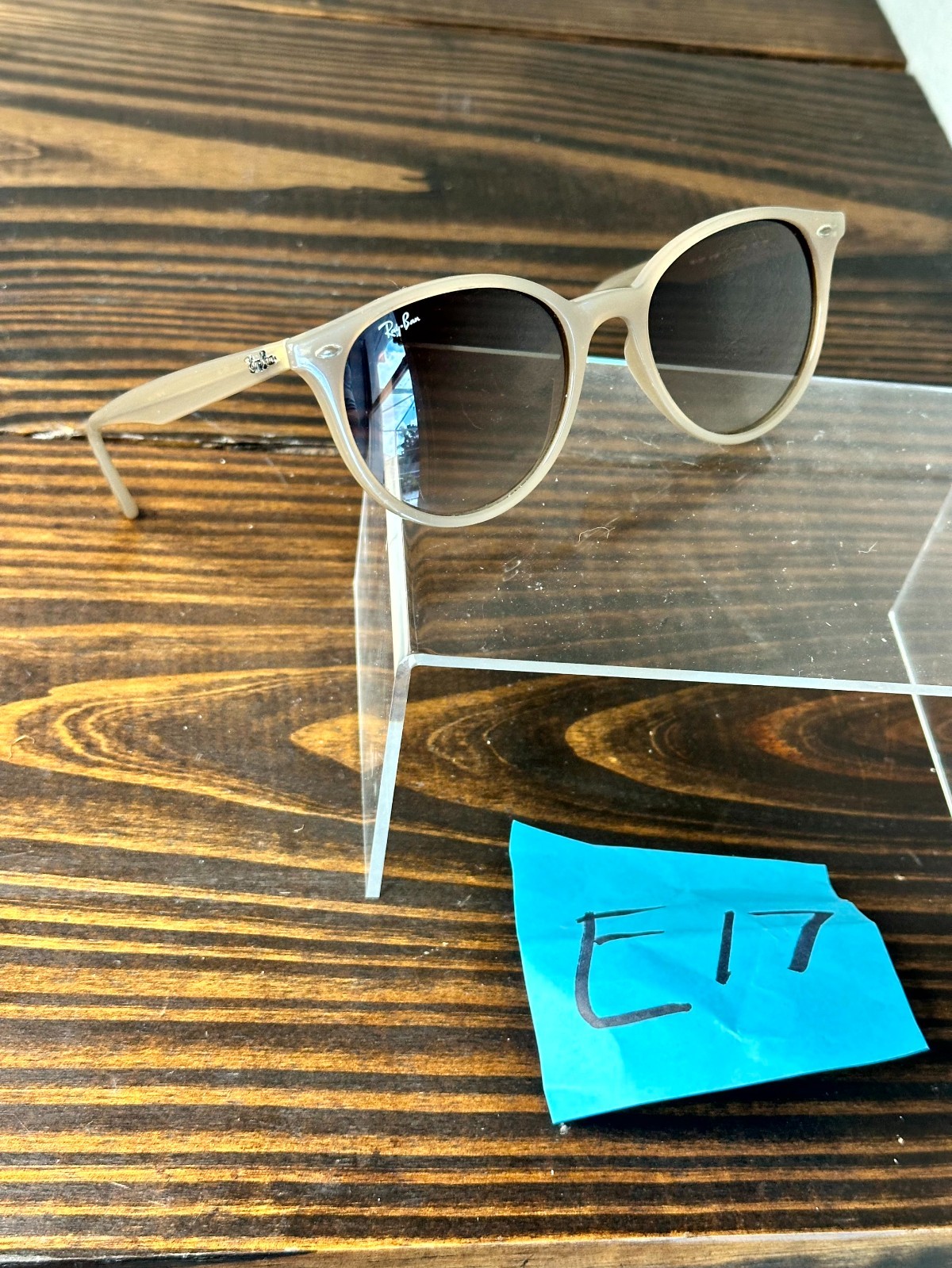 Ray-Ban RB4305 6166/13 Unisex Polished Beige Sunglasses Frame Phantos Full Rim