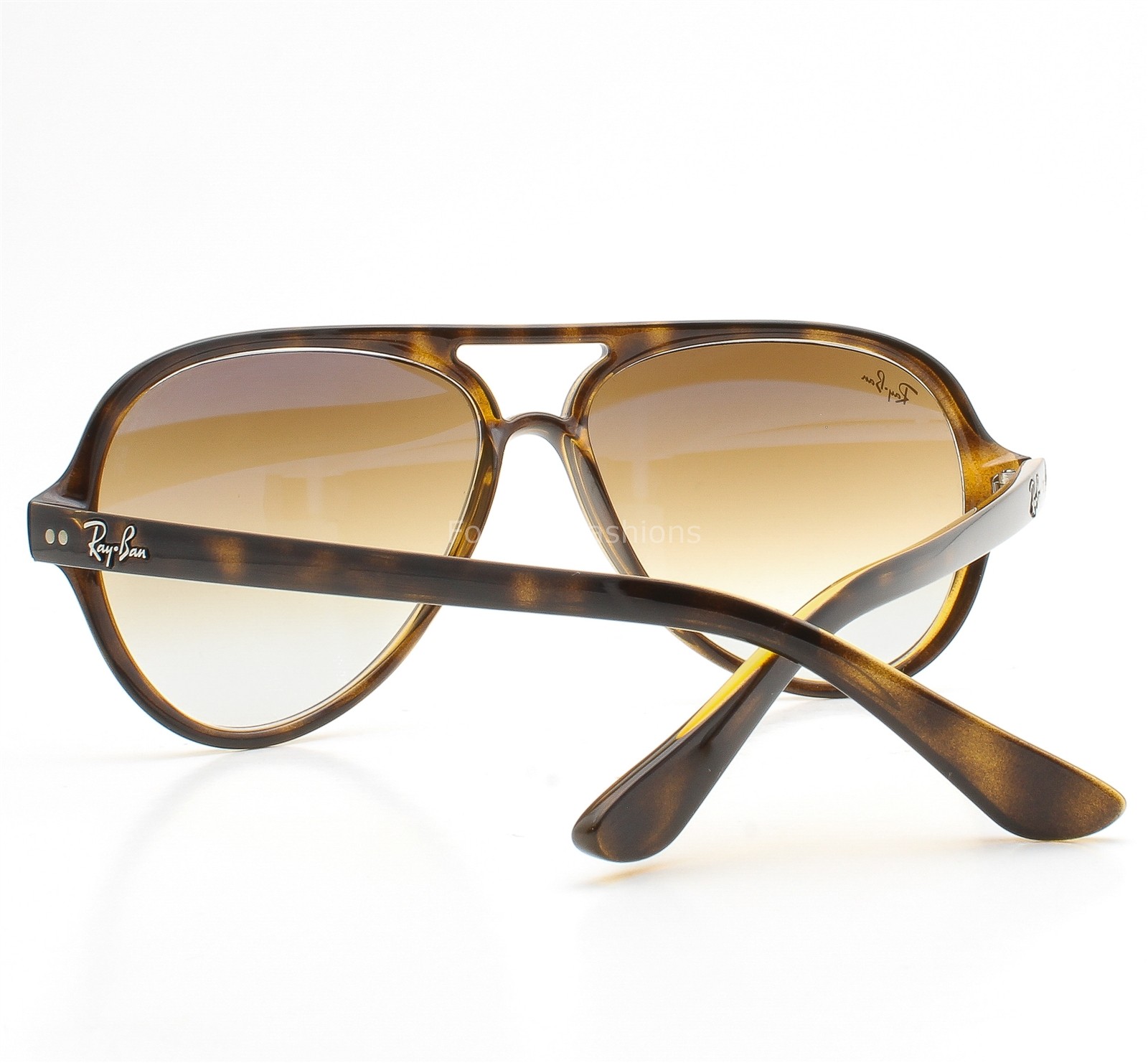 Ray-Ban Cats 5000 Sunglasses RB 4125 710/51 Light Havana Brown Glass Lens w/case