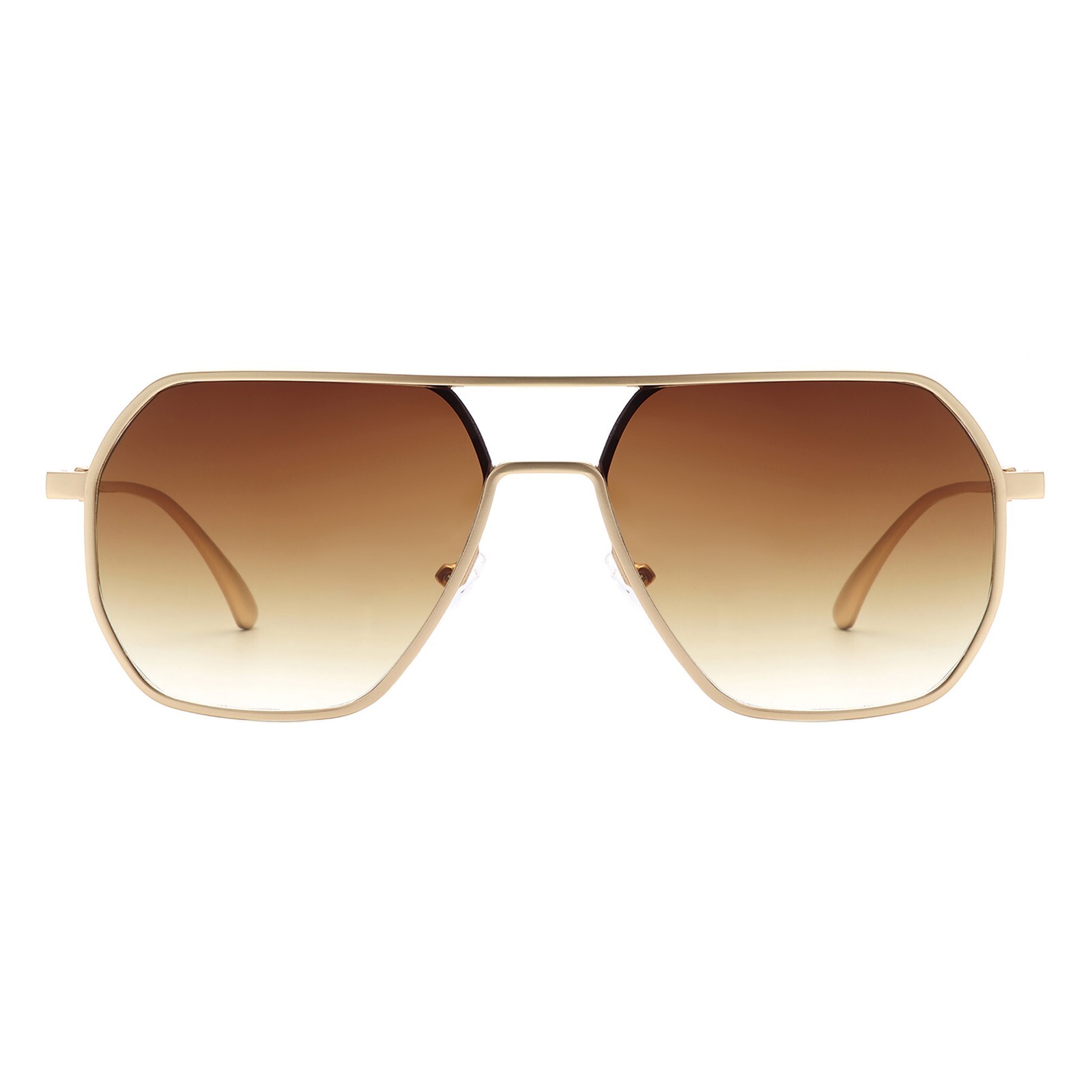 Unisex Fashion Sunglasses Modern Geometric Square Metal Frame UV400