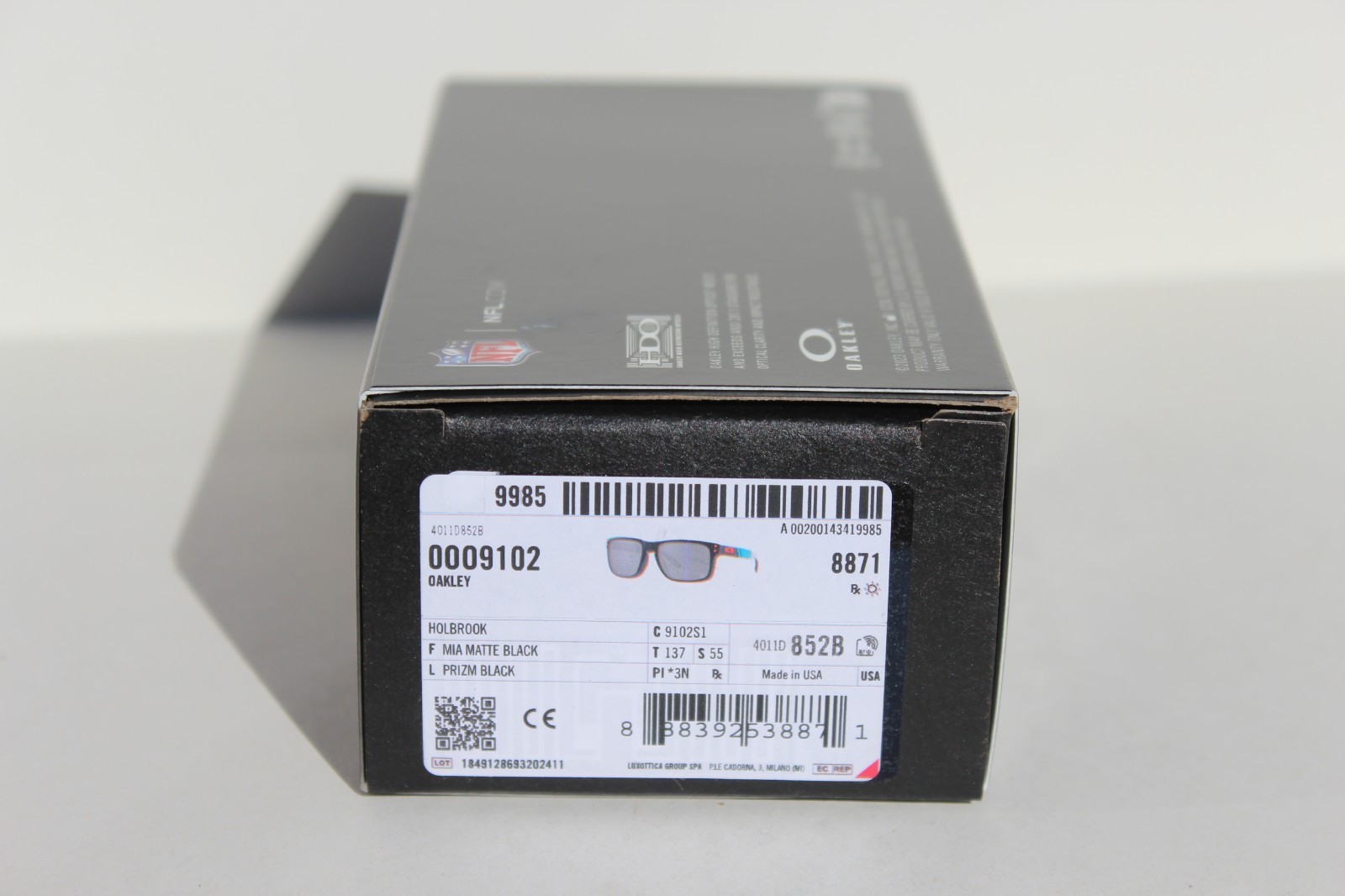 OAKLEY Holbrook Sunglasses NFL Miami Dolphins Black/Prizm Black OO9102-S1
