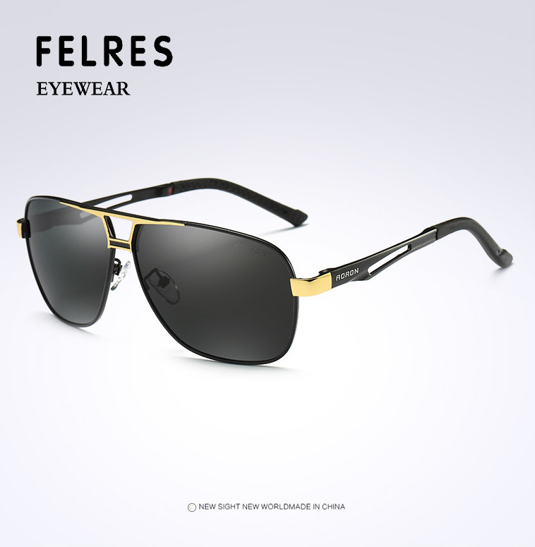 Men Square Metal Tinted Nearsighted Myopia Eyeglasses Outdoor Driving Sunglasses