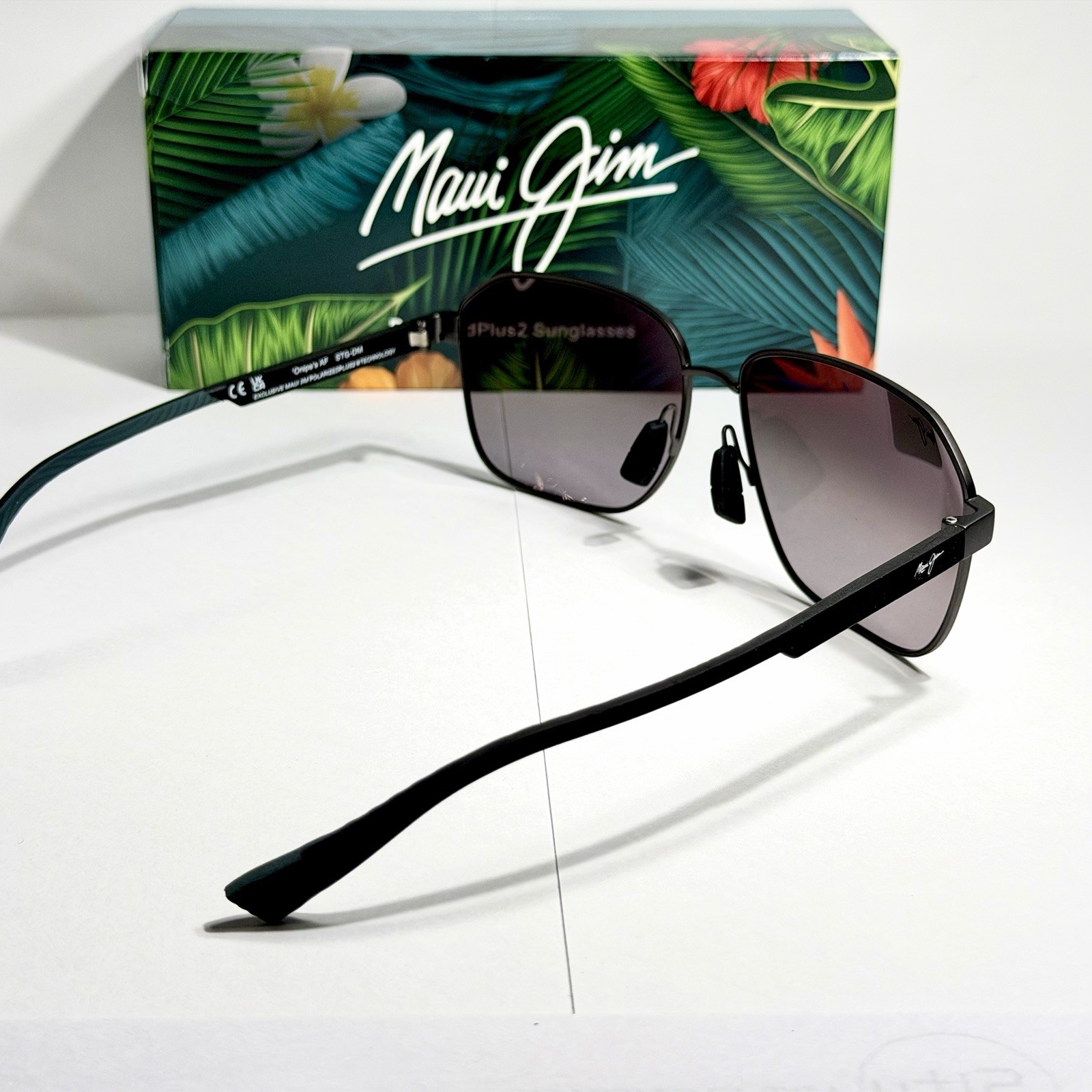 MAUI JIM ONIPAA MJ 651-02 MATTE GUNMETAL W/ SILVER TO BLACK POLARIZED SUNGLASSES
