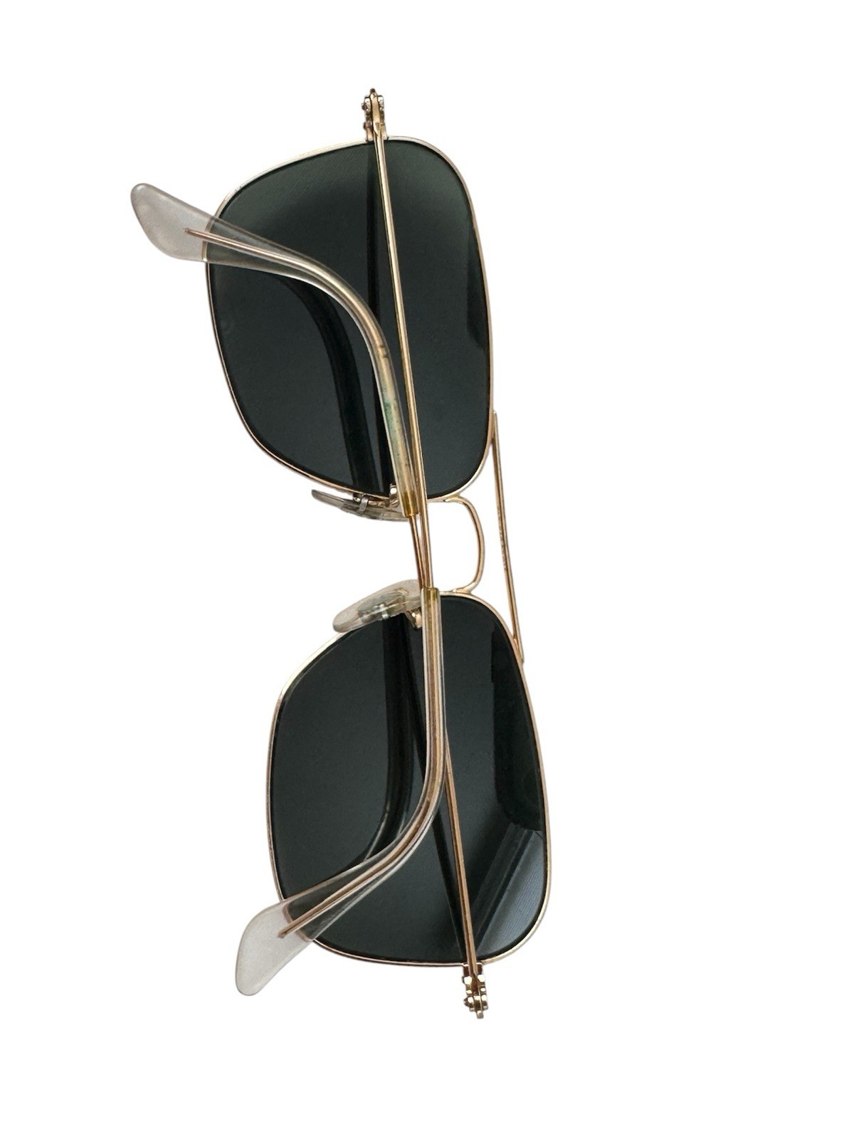 Ray-Ban Caravan Gold/Green Non-Polarized Square Men’s Sunglasses – RB3136 001