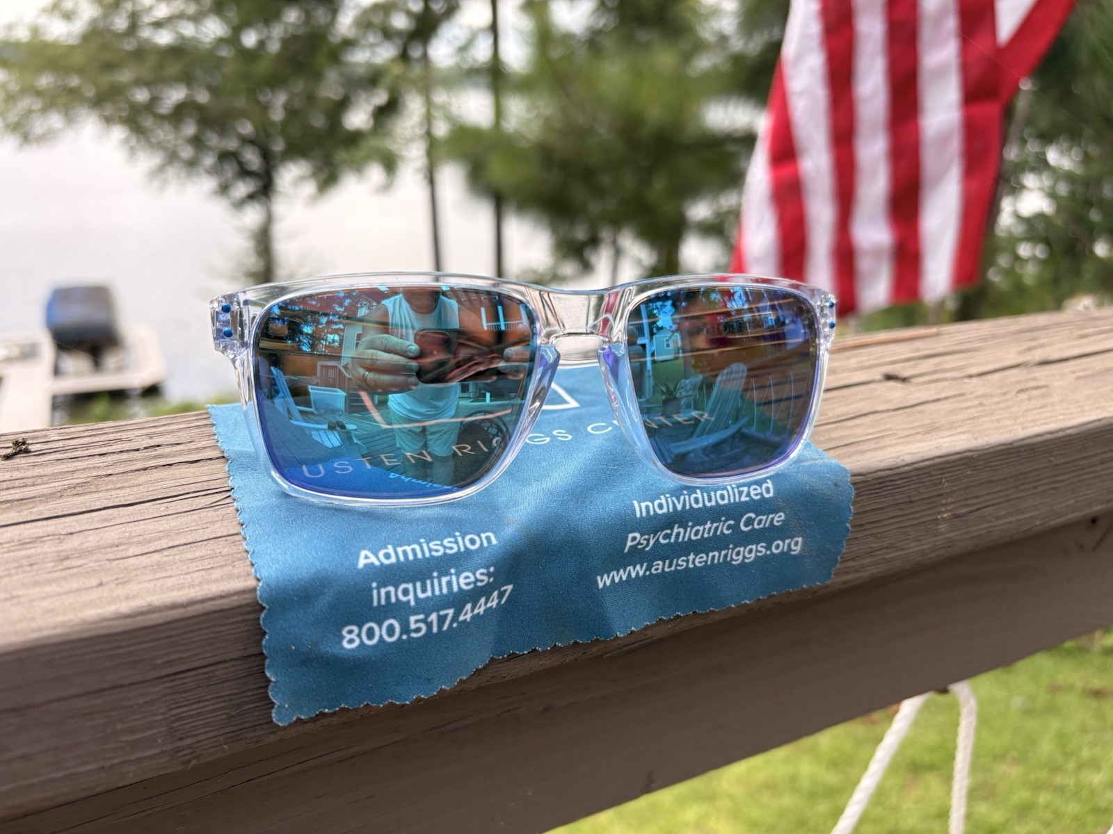 Oakley Holbrook XL Polarized Sunglasses Clear/Prizm Sapphire