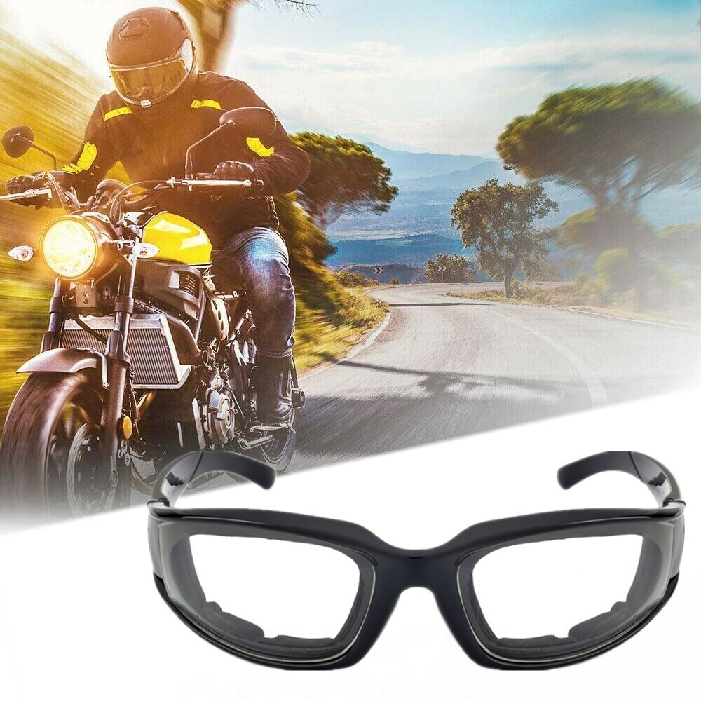 Clear Lens Wind Resistant Sunglasses Motorcycle Cycling Goggles Riding Glasses