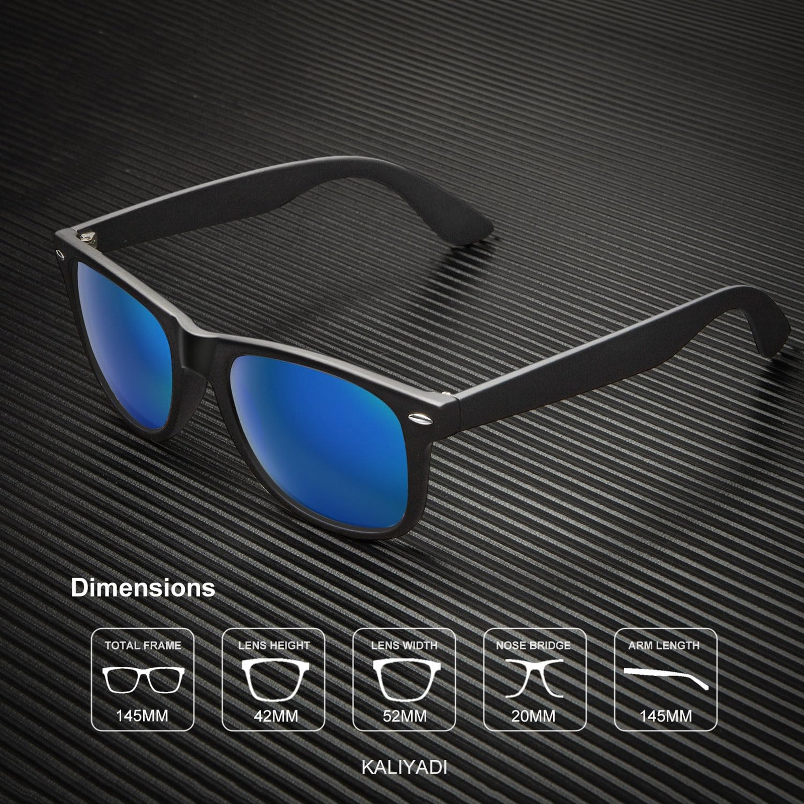 Polarized Sunglasses Men Women Matte Finish UV Protection Mirror Lenses 3 Pack