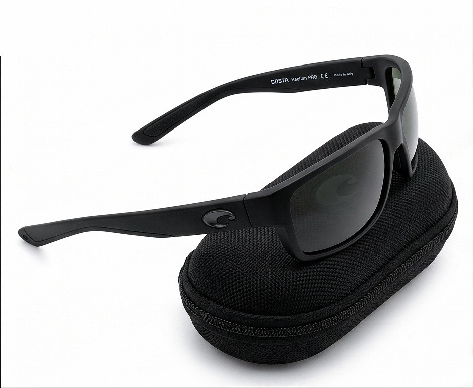 Costa Reefton PRO Sunglasses — Matte Black / Gray Silver Mirror 580G Glass