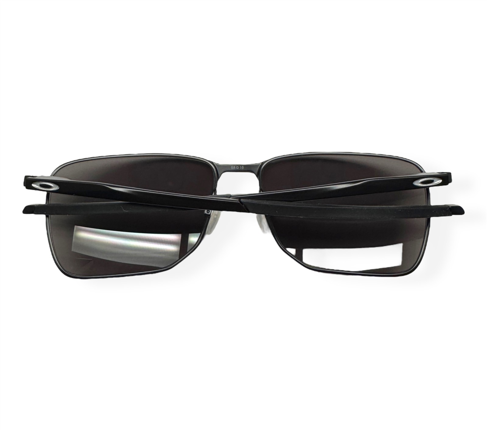 Oakley Ejector Sunglasses OO4142-0158 Satin Black Metal Prizm Black Lens w/pouch