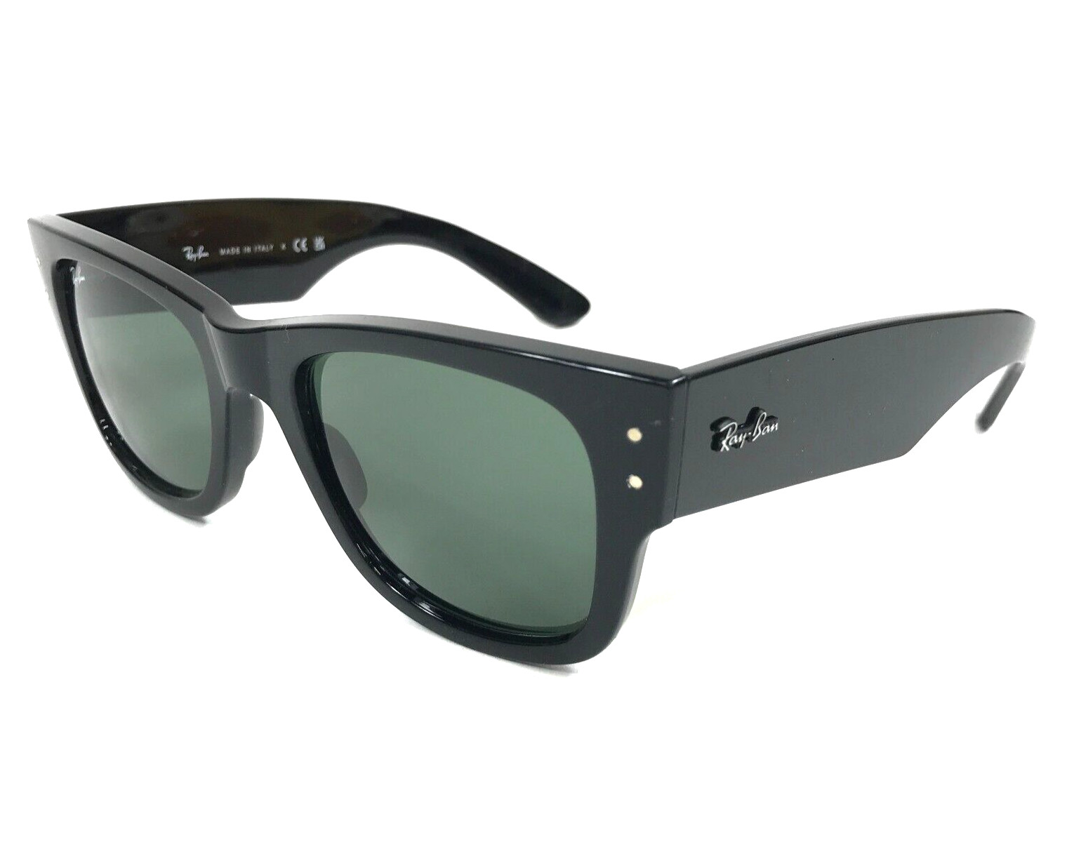 Ray-Ban Sunglasses RB0840-S MEGA WAYFARER 901/31 Polished Black w/ G-15 Lenses