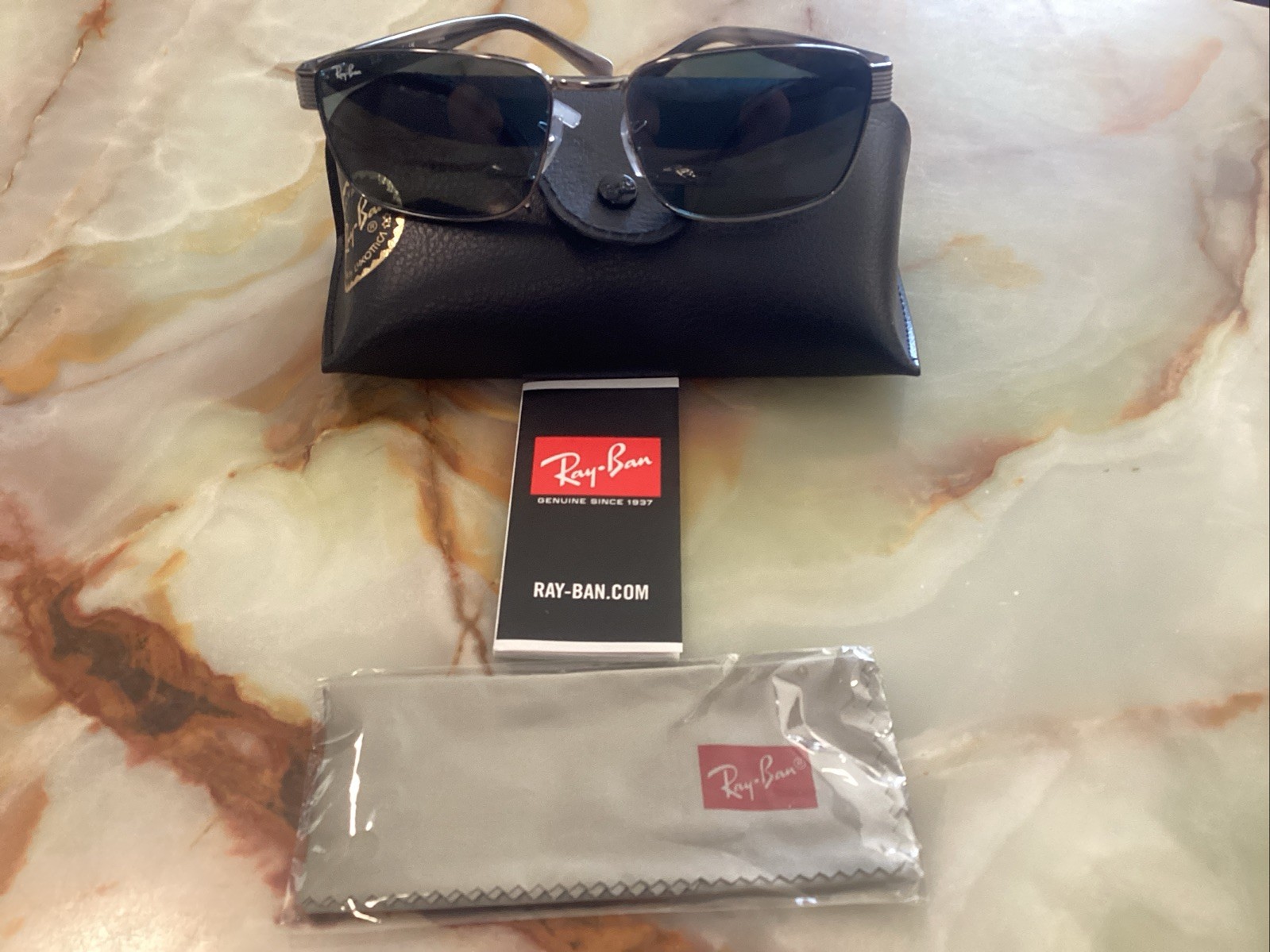 Ray-Ban RB3750 Polished Gunmetal/Blue 62 mm Sunglasses RB3750 004/R5 62-18