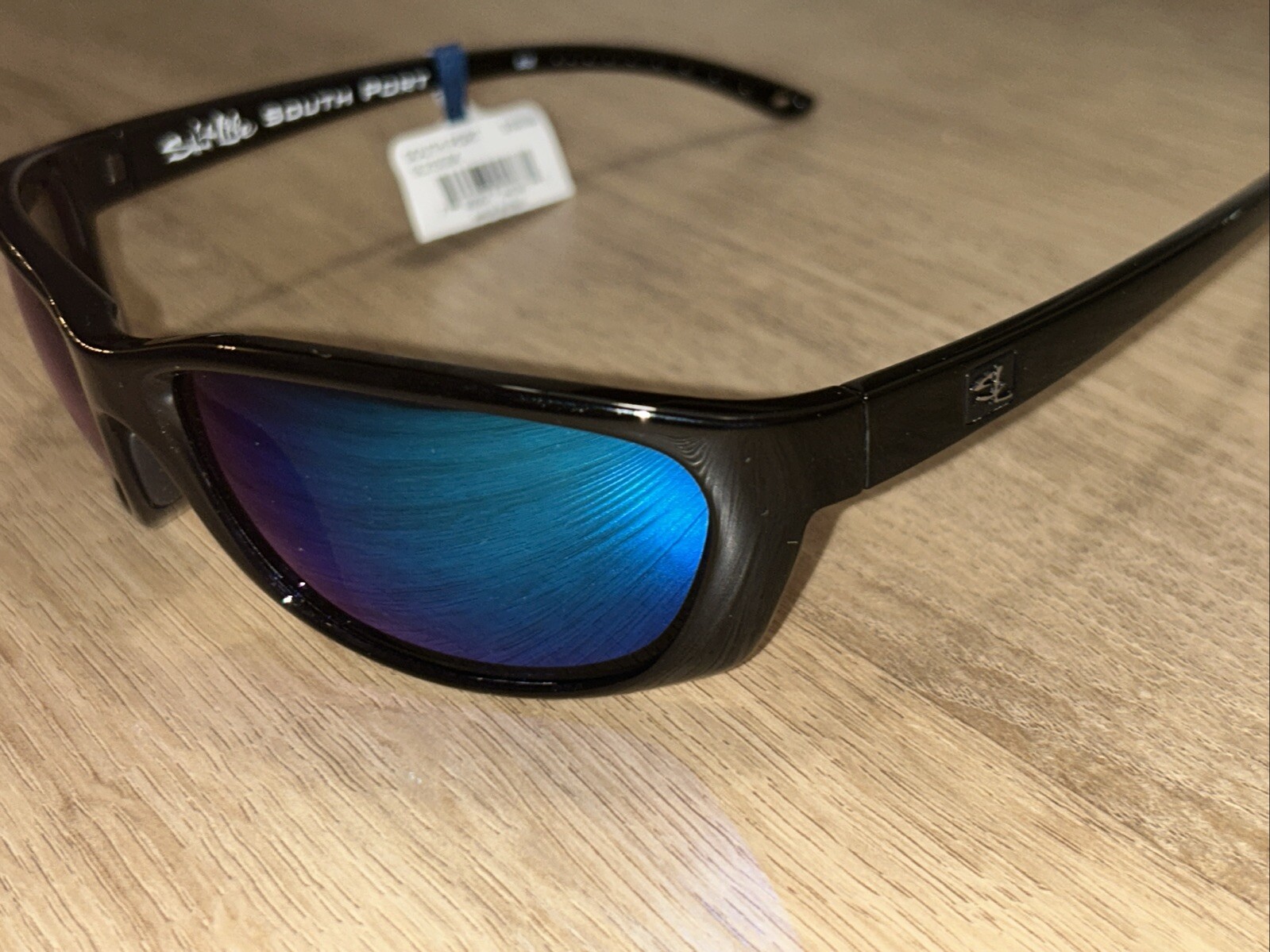 New Salt Life South Port Gloss Black Saltlife Smoke Blue Lens Salty $189 NWT