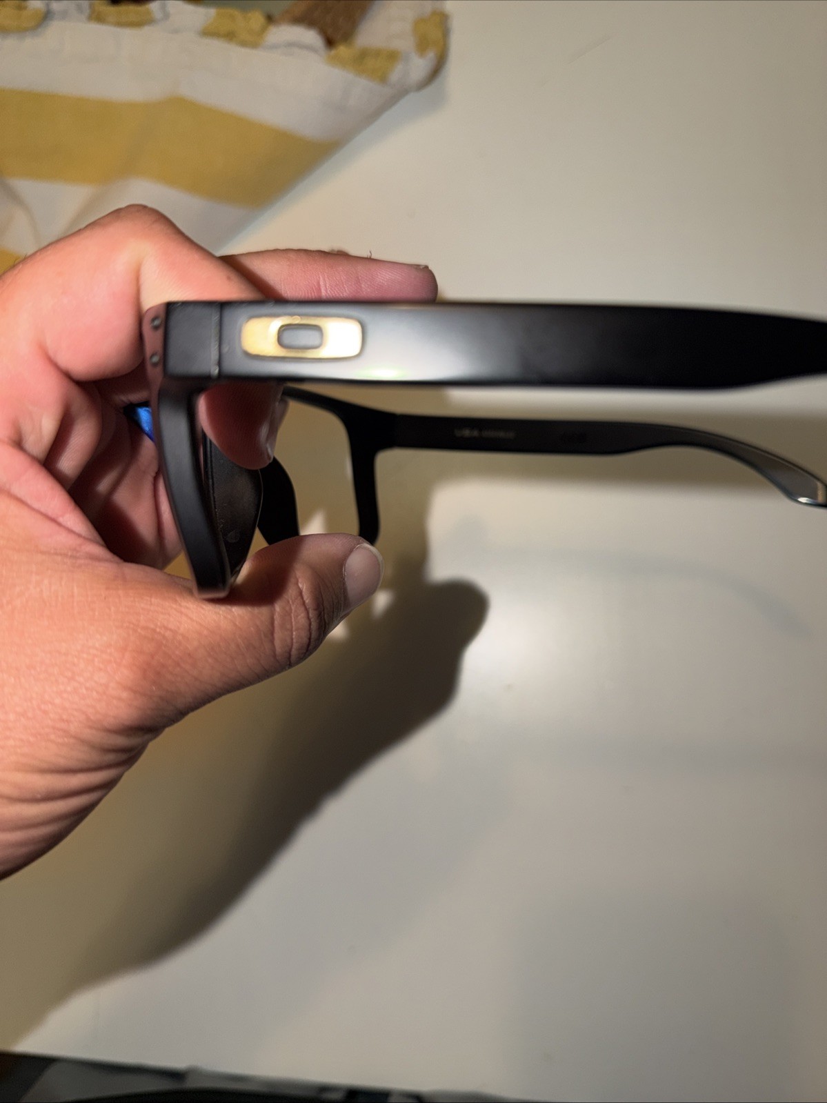Mens Sport Sunglasses Black Matte Frame Emblem Logo – FRAME ONLY
