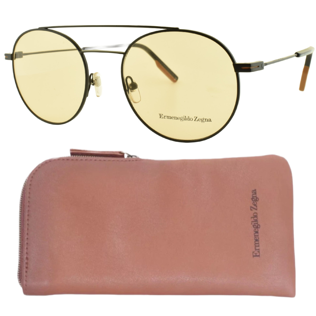 NEW ERMENEGILDO ZEGNA EZ5162 002 53-20-145 Matte Black Pilot Full Rim Sunglasses