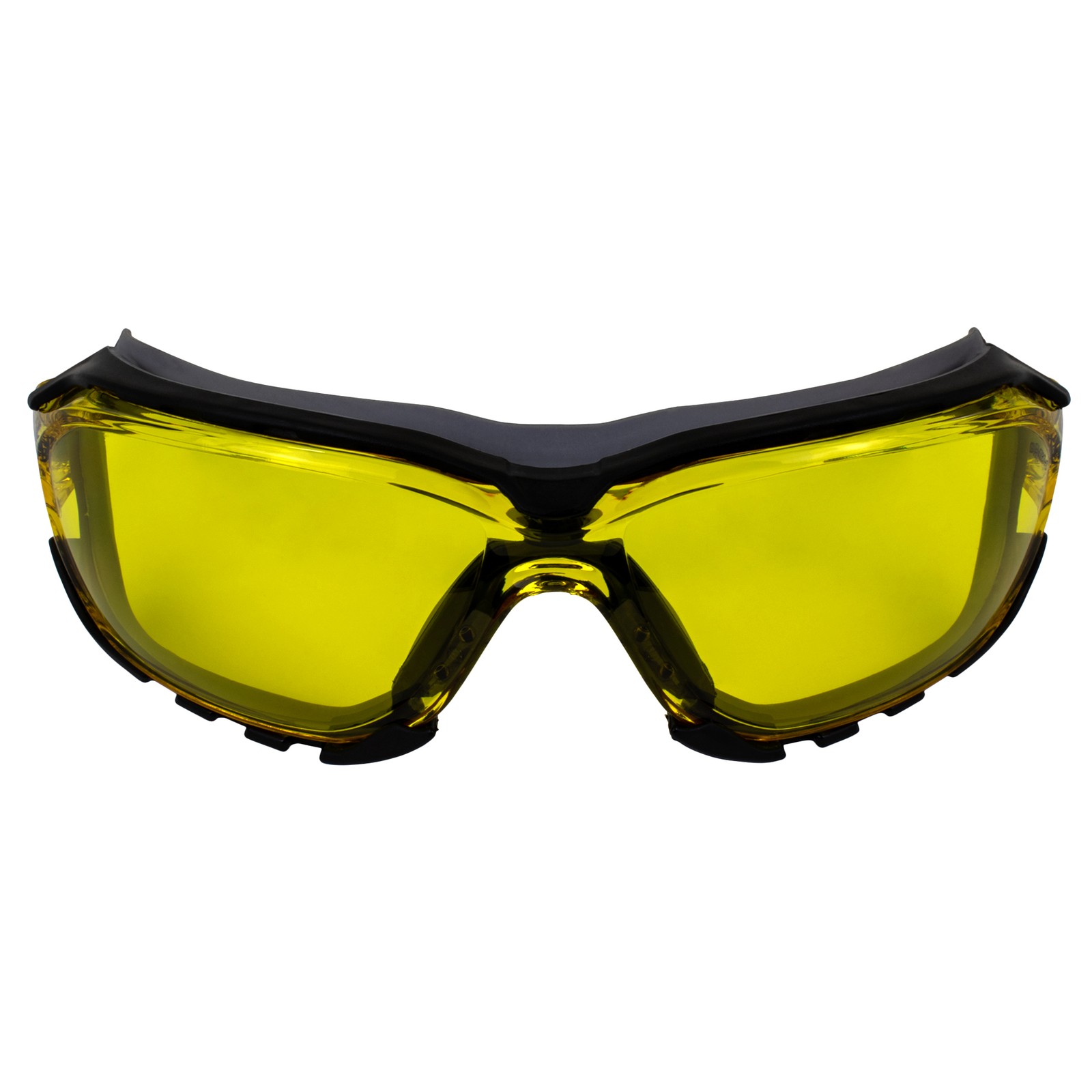 OCTANE PADDED SAFETY GLASSES ANTI FOG YELLOW LENS GRAY FRAME by GLOBAL VISION