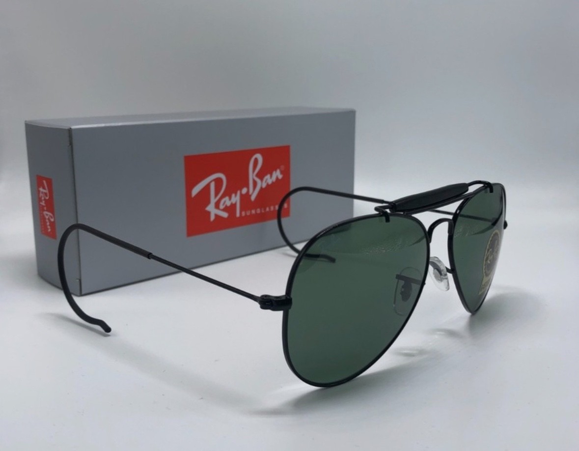New Ray-Ban RB3030 Outdoorsman L9500 58-14-160 Green G-15 Lens 58mm Sunglasses