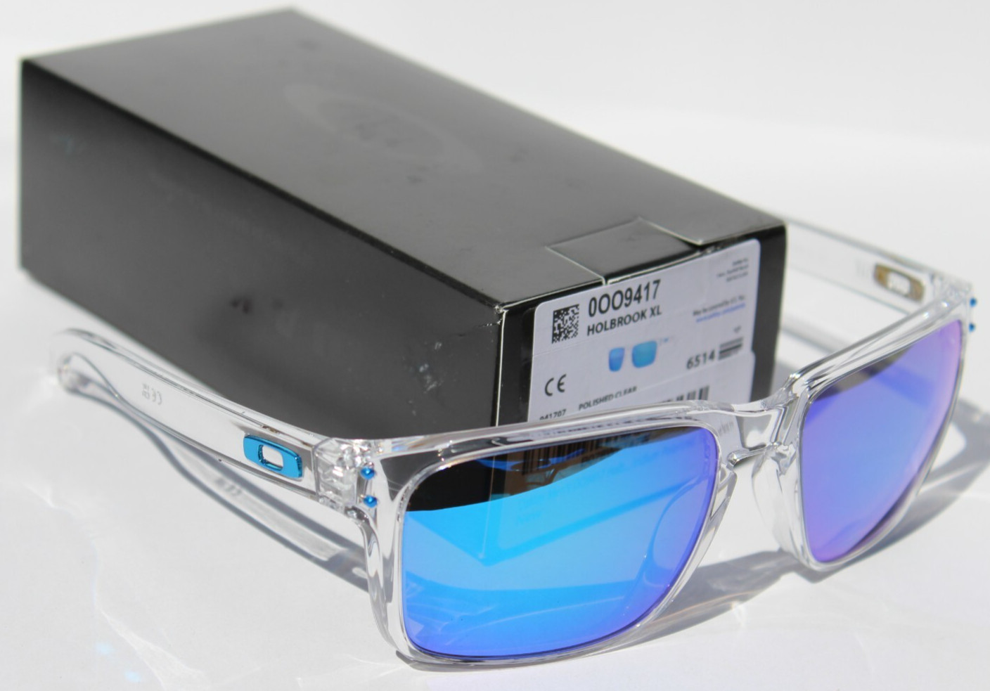 OAKLEY Holbrook XL POLARIZED Sunglasses Clear/Prizm Sapphire Iridium OO9417-07
