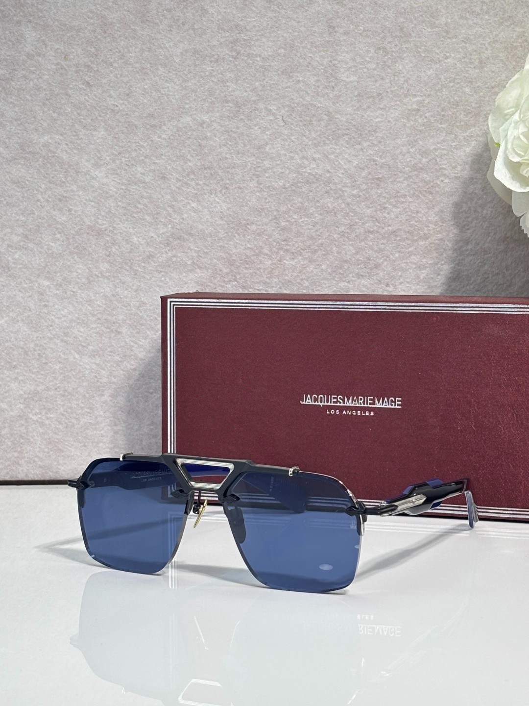 Jacques Marie Mage SILVERTON Black/Blue 57-16-140mm New w / Case