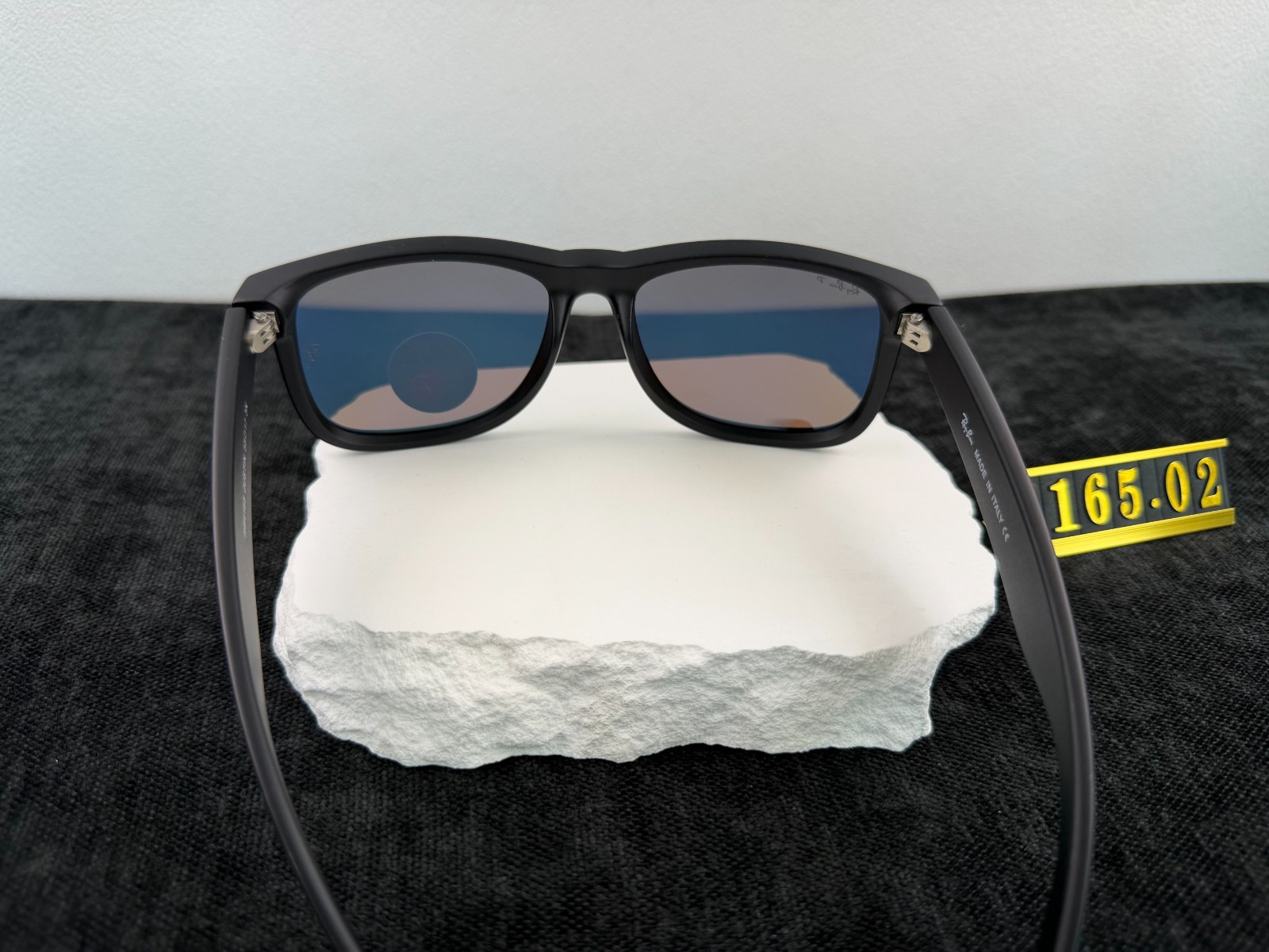 Ray-Ban RB4165 Sunglasses Matte Black Frame Polarized Blue Lens