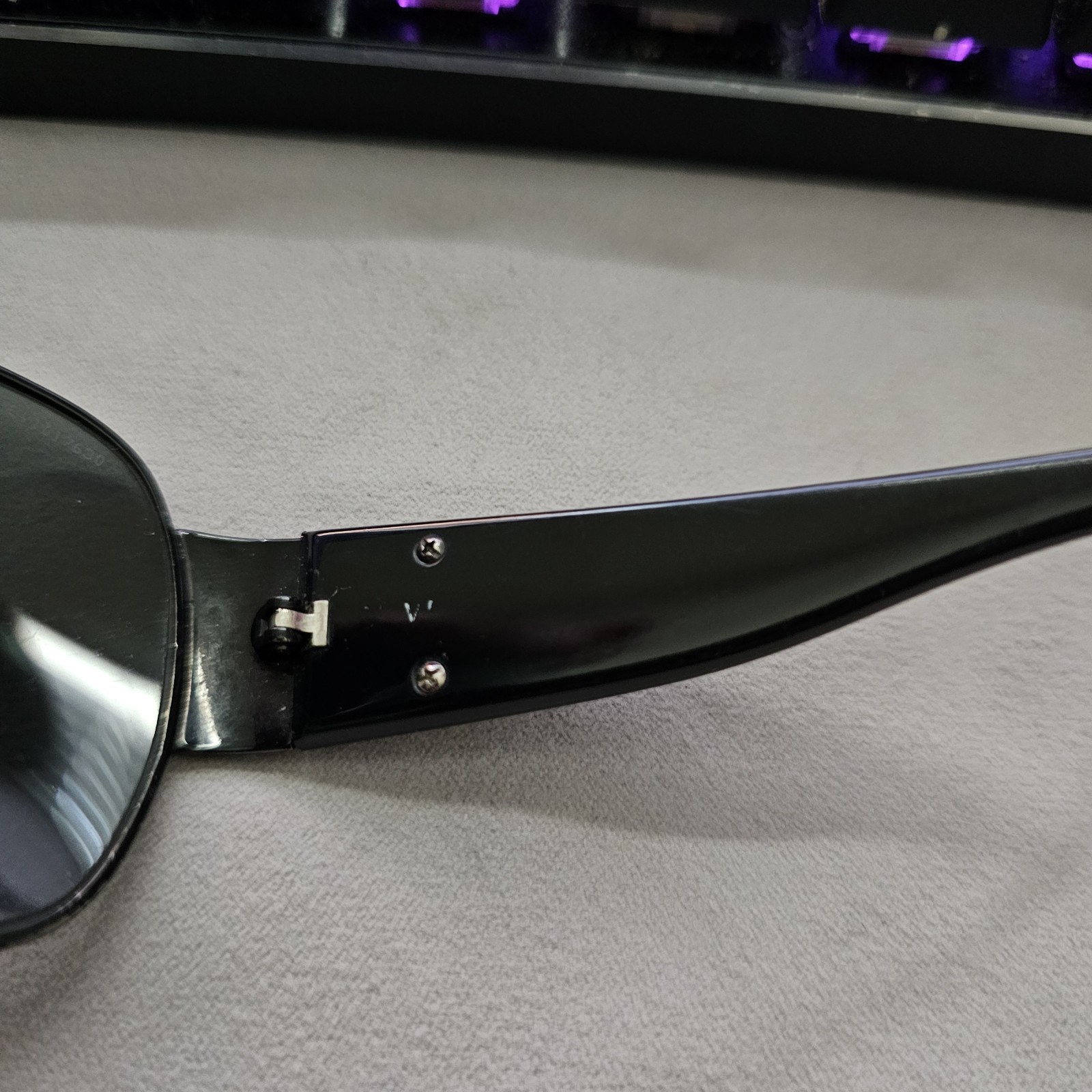 Versace Shield Sunglasses Black Frame Gray Mod 2101 1009/87 – Scuffed Lens
