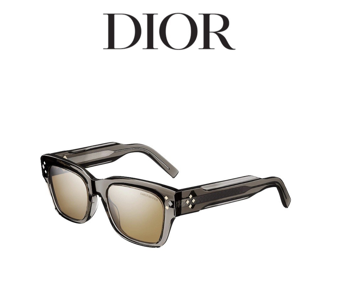 Dior CD Diamond S2I Sunglasses Grey Translucent Frame 54-19 145 w/ Case 45F5