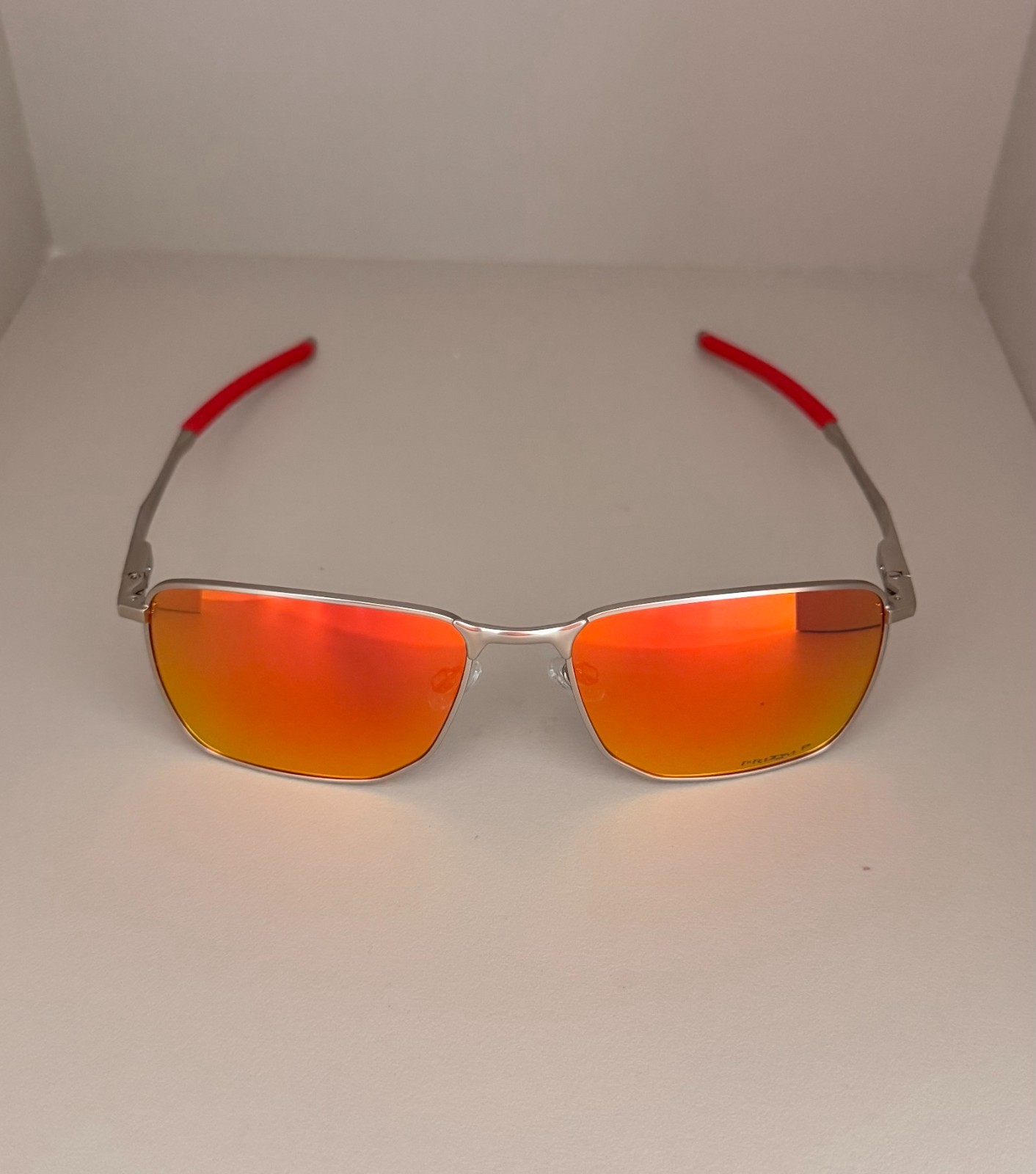 Oakley Ejector OO4142 Silver FramePRIZM* Red Lens Polarized Sunglasses/