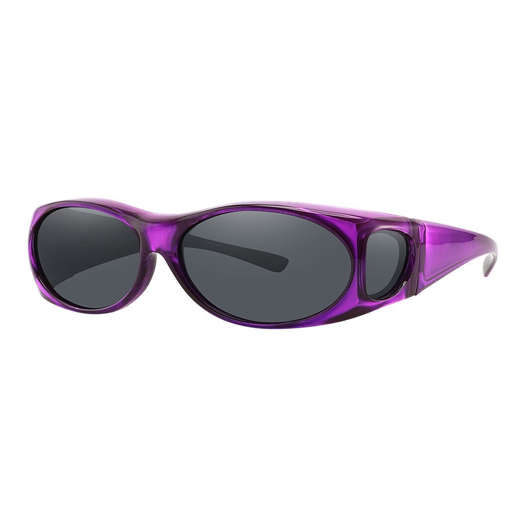 Polarized Sunglasses Medium Fit Over Glasses Rectangular OTG Frame Anti-Glare