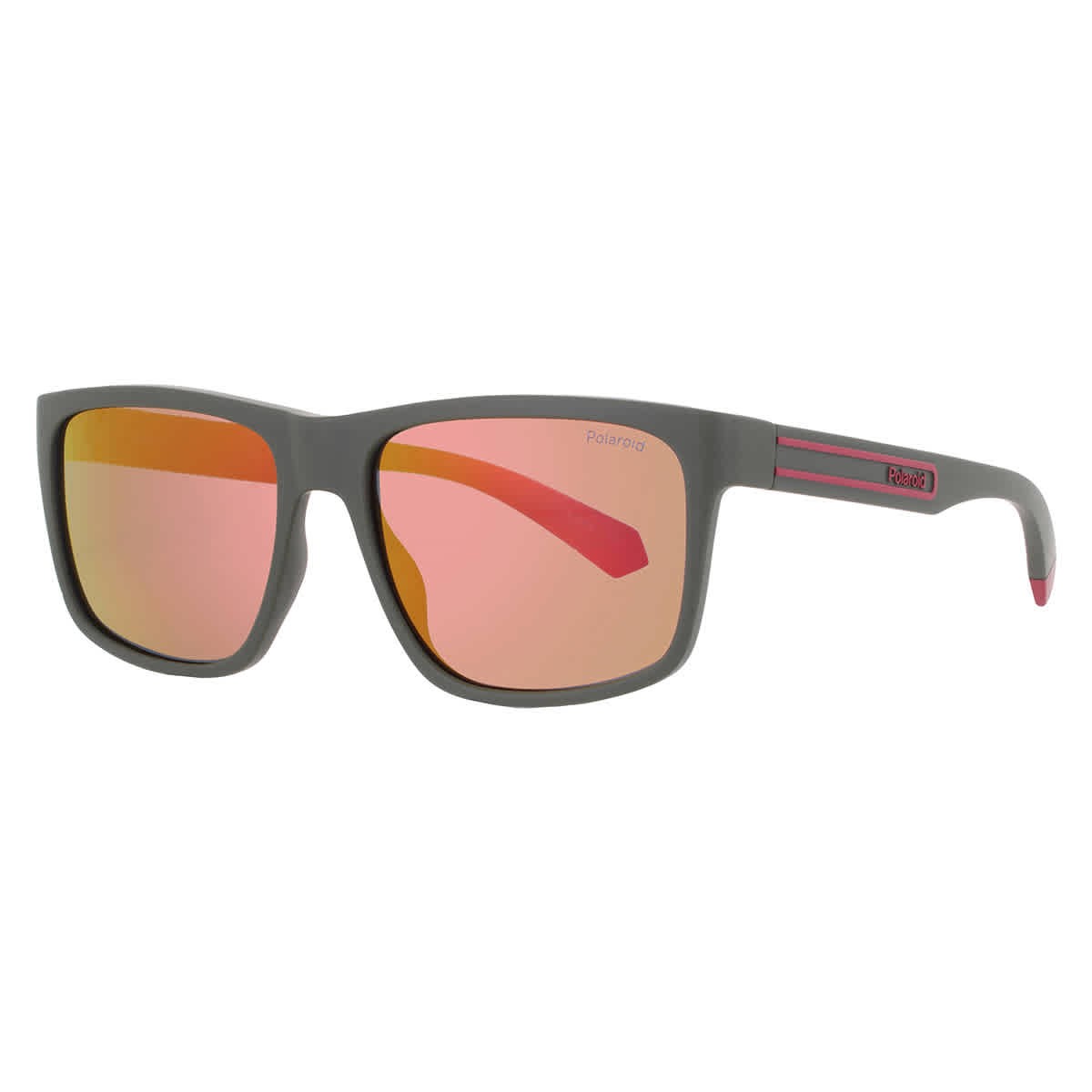 Polaroid Polarized Orange Gradient Mirror Square Men’s Sunglasses PLD 2149/S